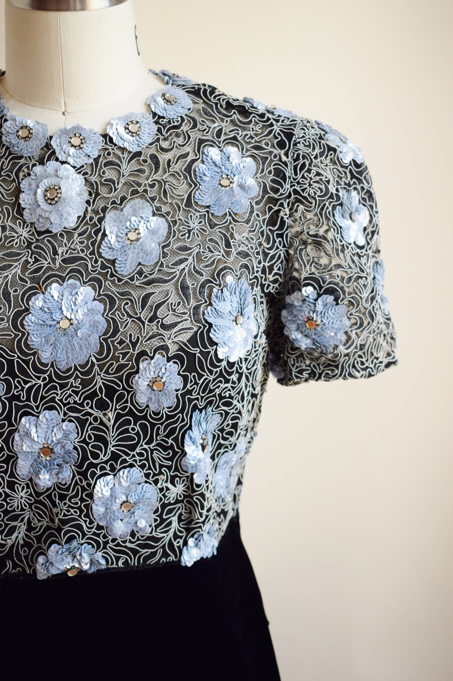 1930s Sequin and Velvet Dress | wounded bird