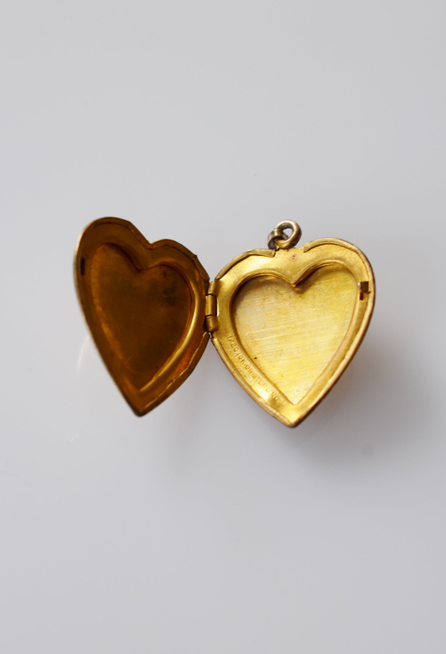 Vintage Gold Fill Heart Shaped Locket | Flower and Diamond
