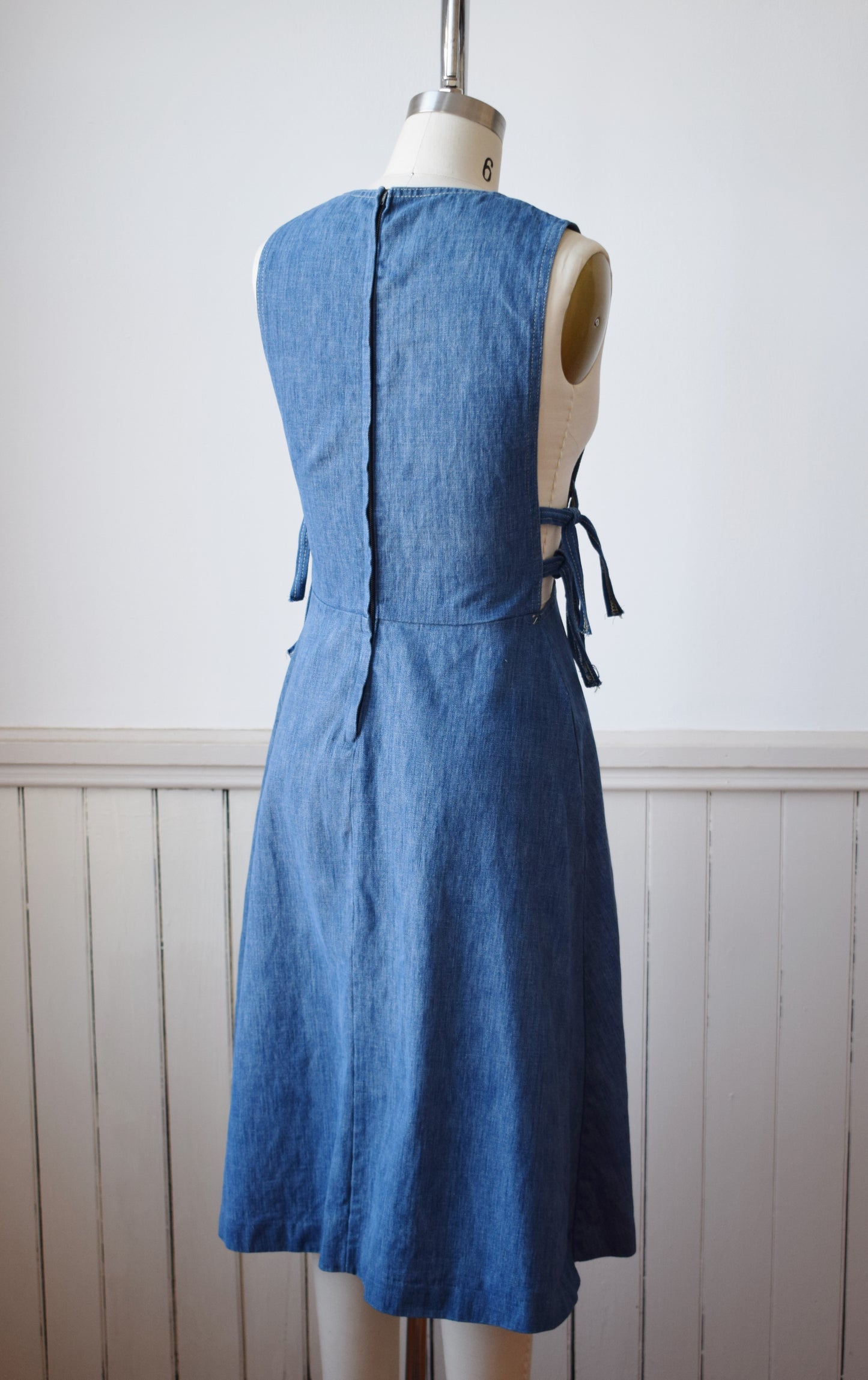 Denim Pinafore Dress | XS/S