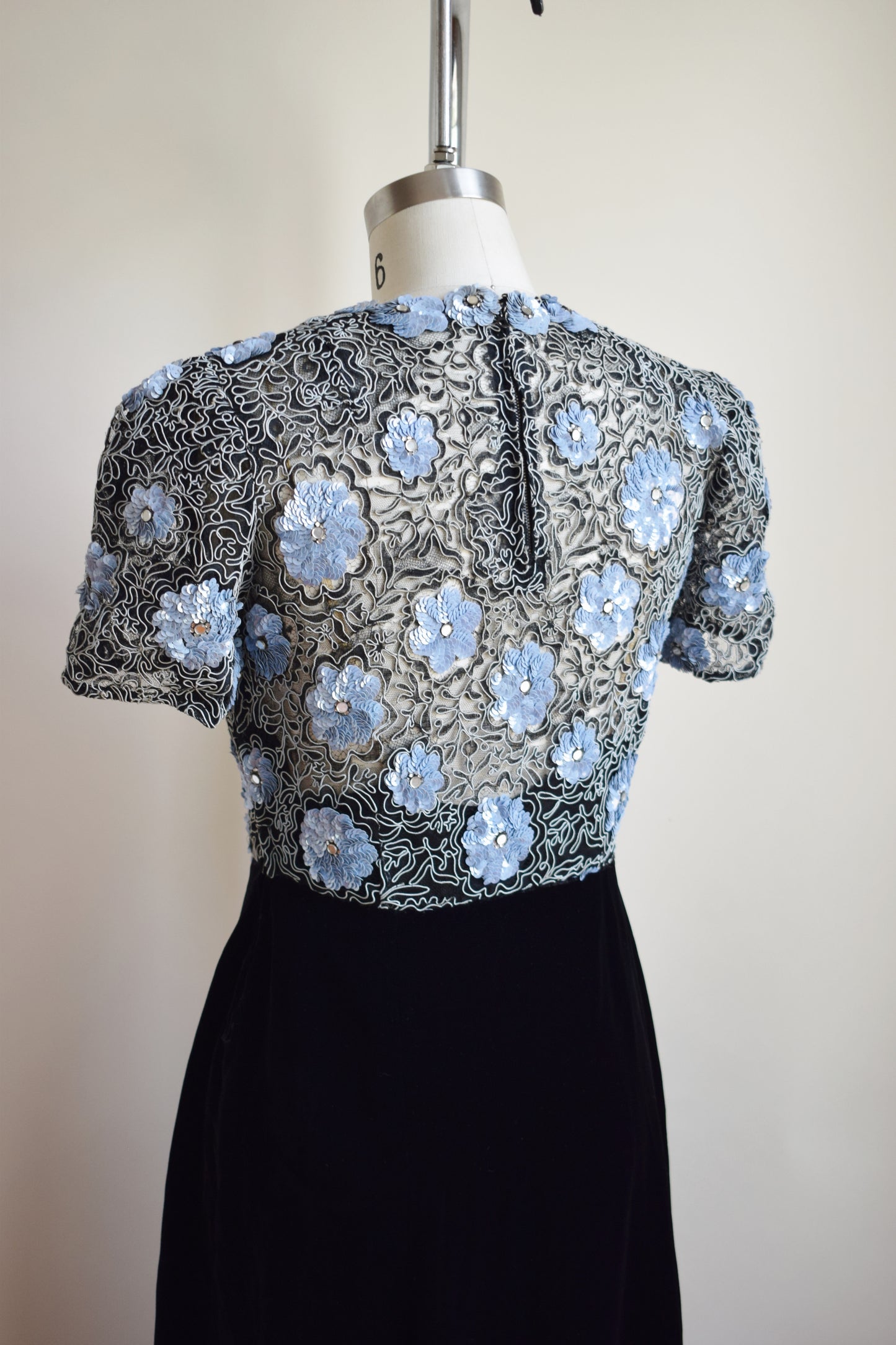 1930s Sequin and Velvet Dress | wounded bird