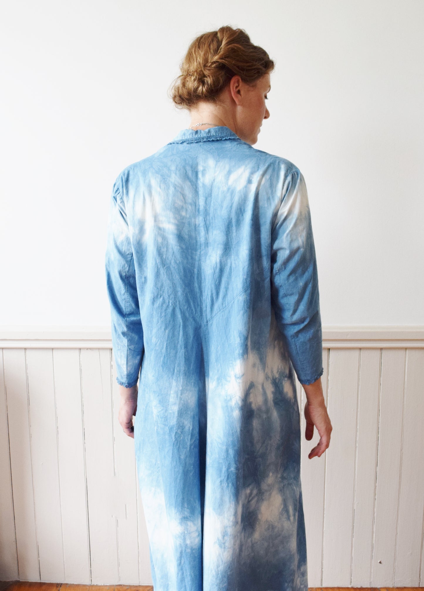 Indigo Dyed Cloud Dress | Antique| S/M
