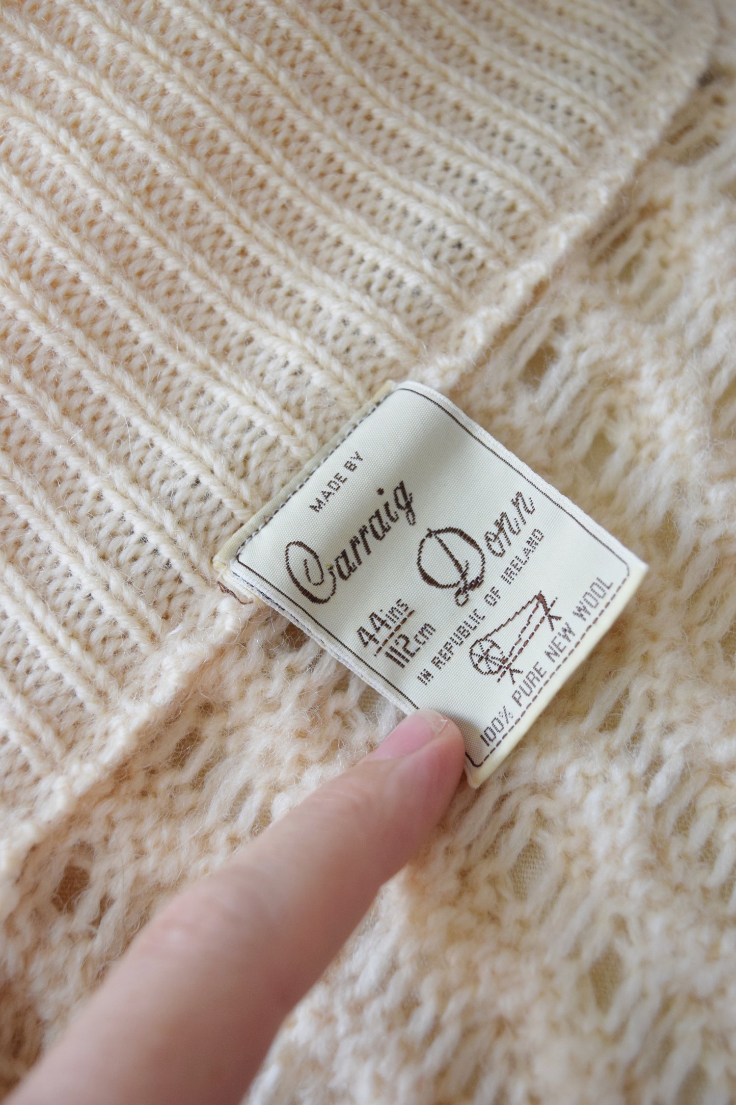 1980s Irish Fisherman’s Zip Up Cardigan