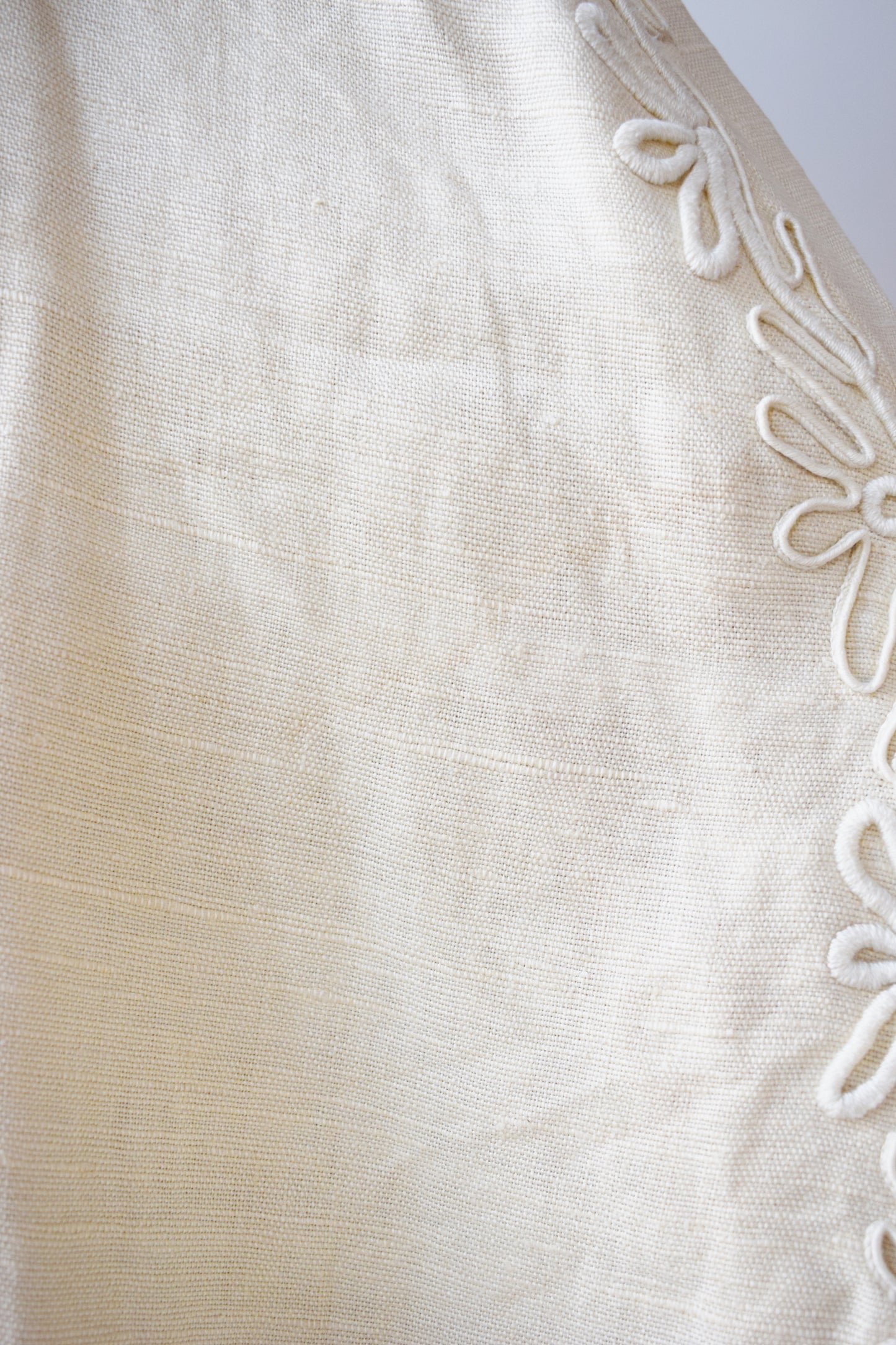 Antique Linen Lawn Dress with Arts & Crafts Embroidery | M