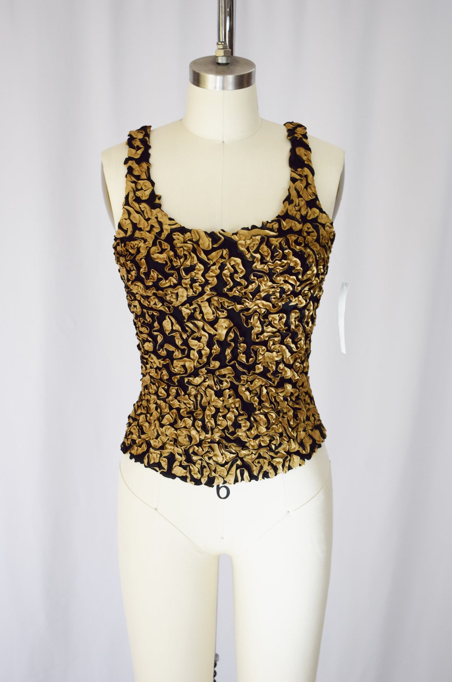 1990s Gold Ribbon Bodice | XS/S