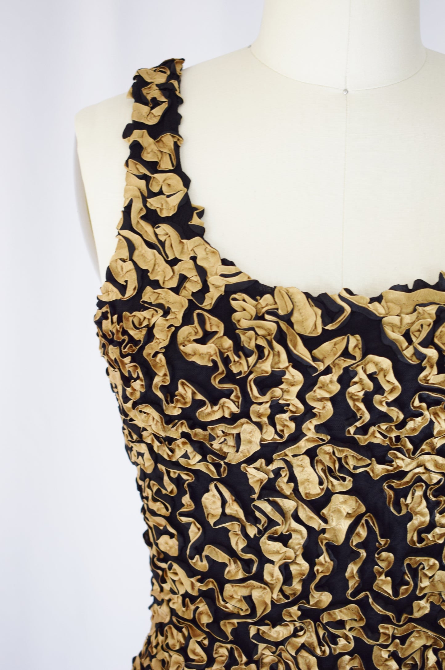 1990s Gold Ribbon Bodice | XS/S