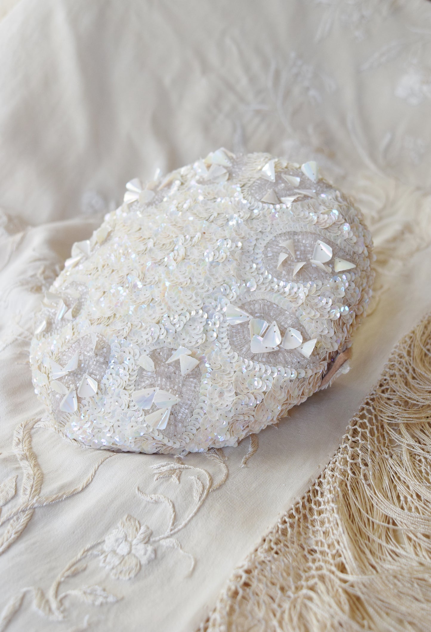 1960s Opalescent Sequined Cap