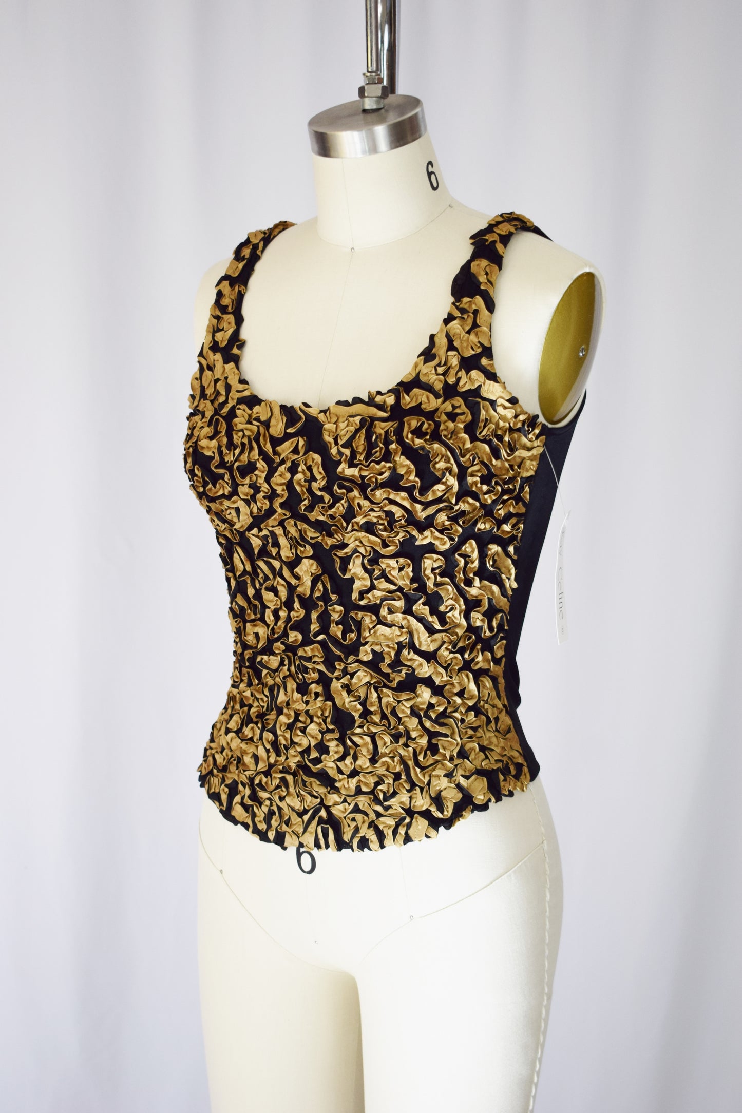 1990s Gold Ribbon Bodice | XS/S