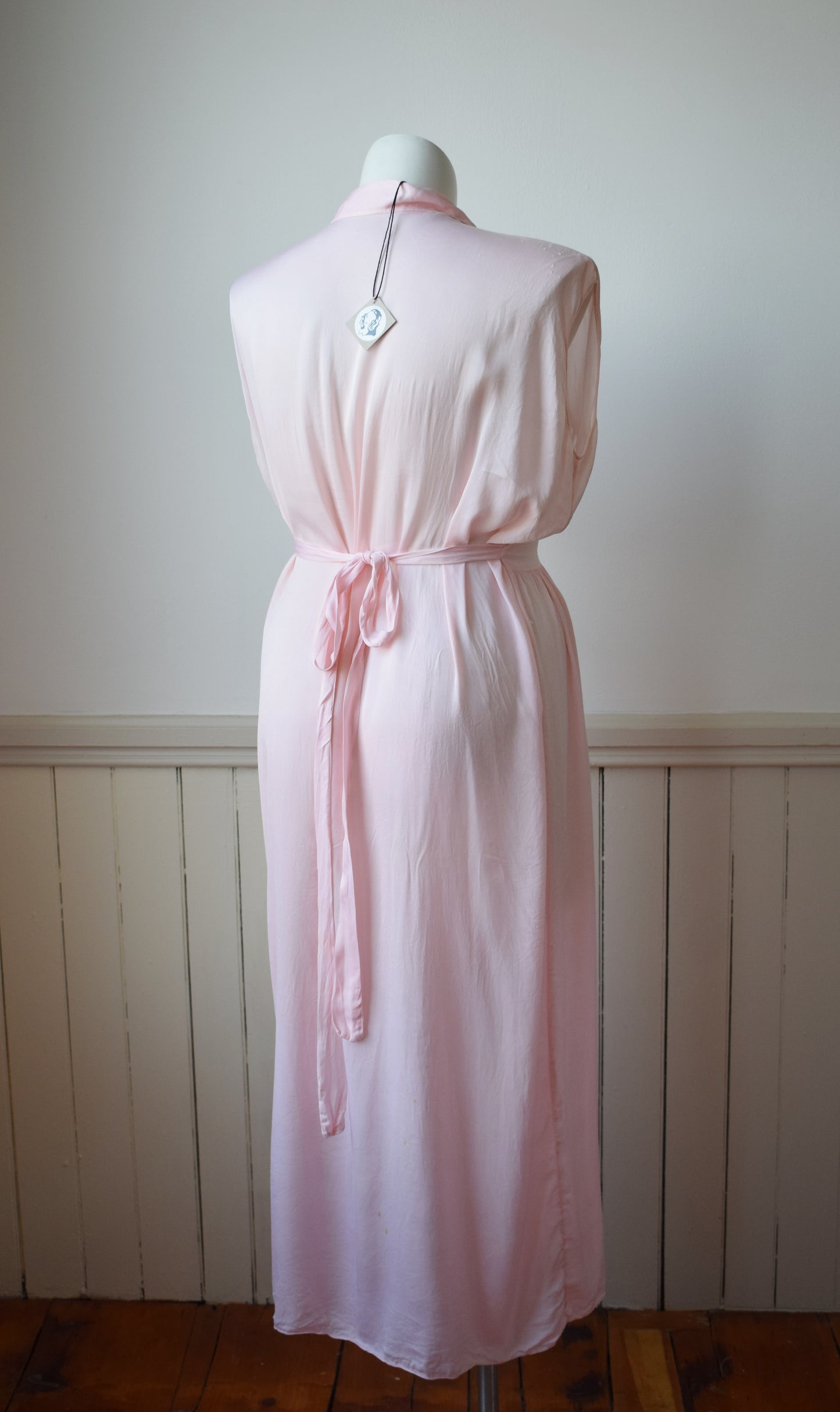 1940s  Soft Pink Rayon Nightgown | XXL