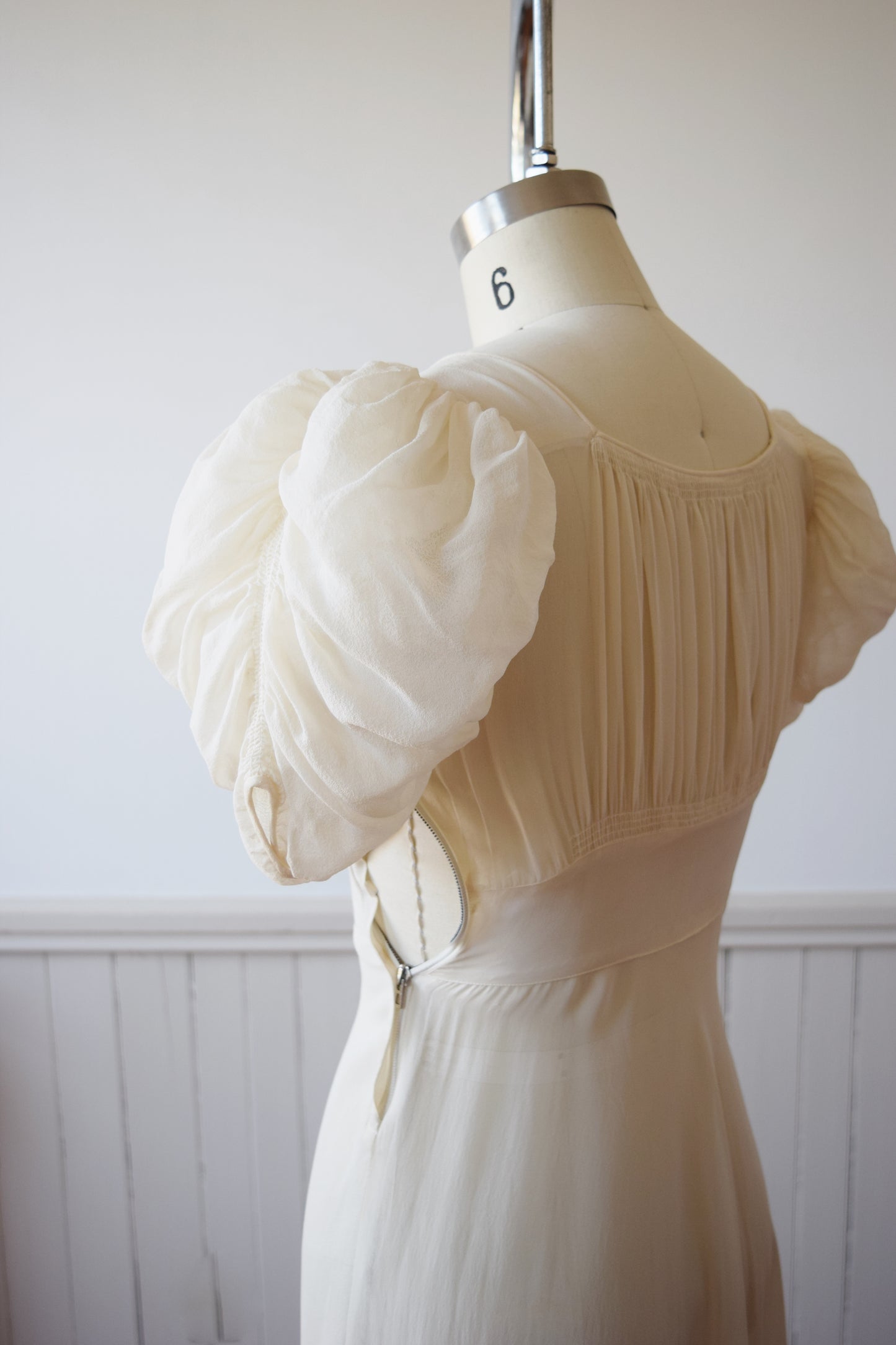 1930s Ivory Silk Gown | XS