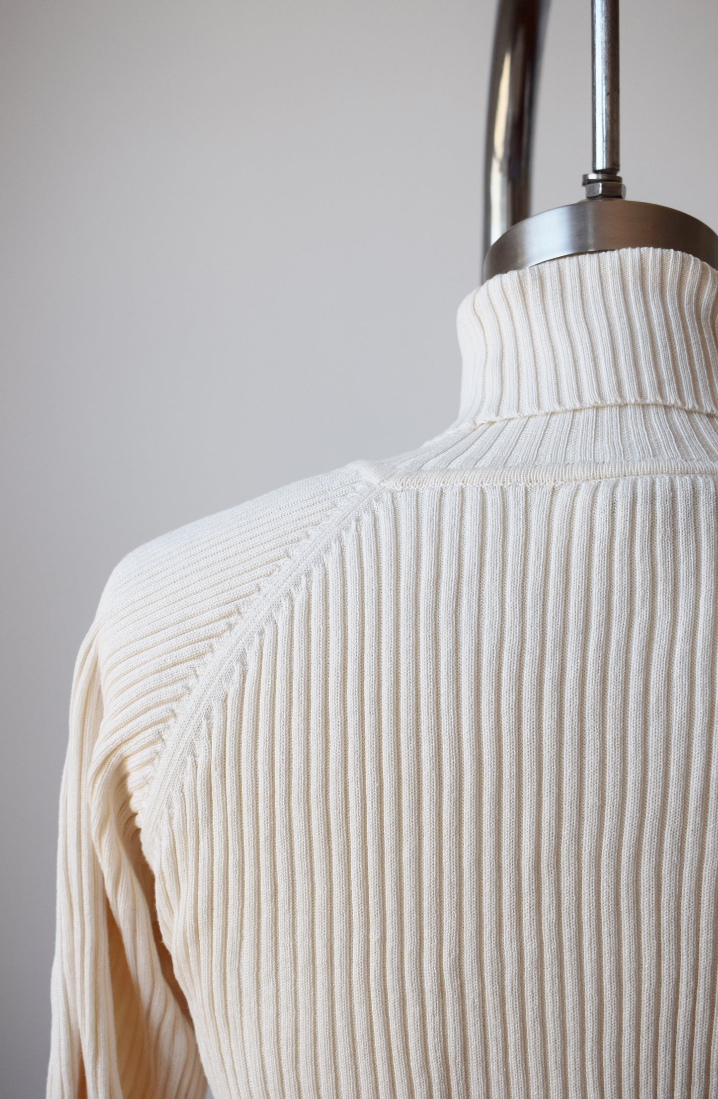 Vintage Silk Rib Knit Top | XS