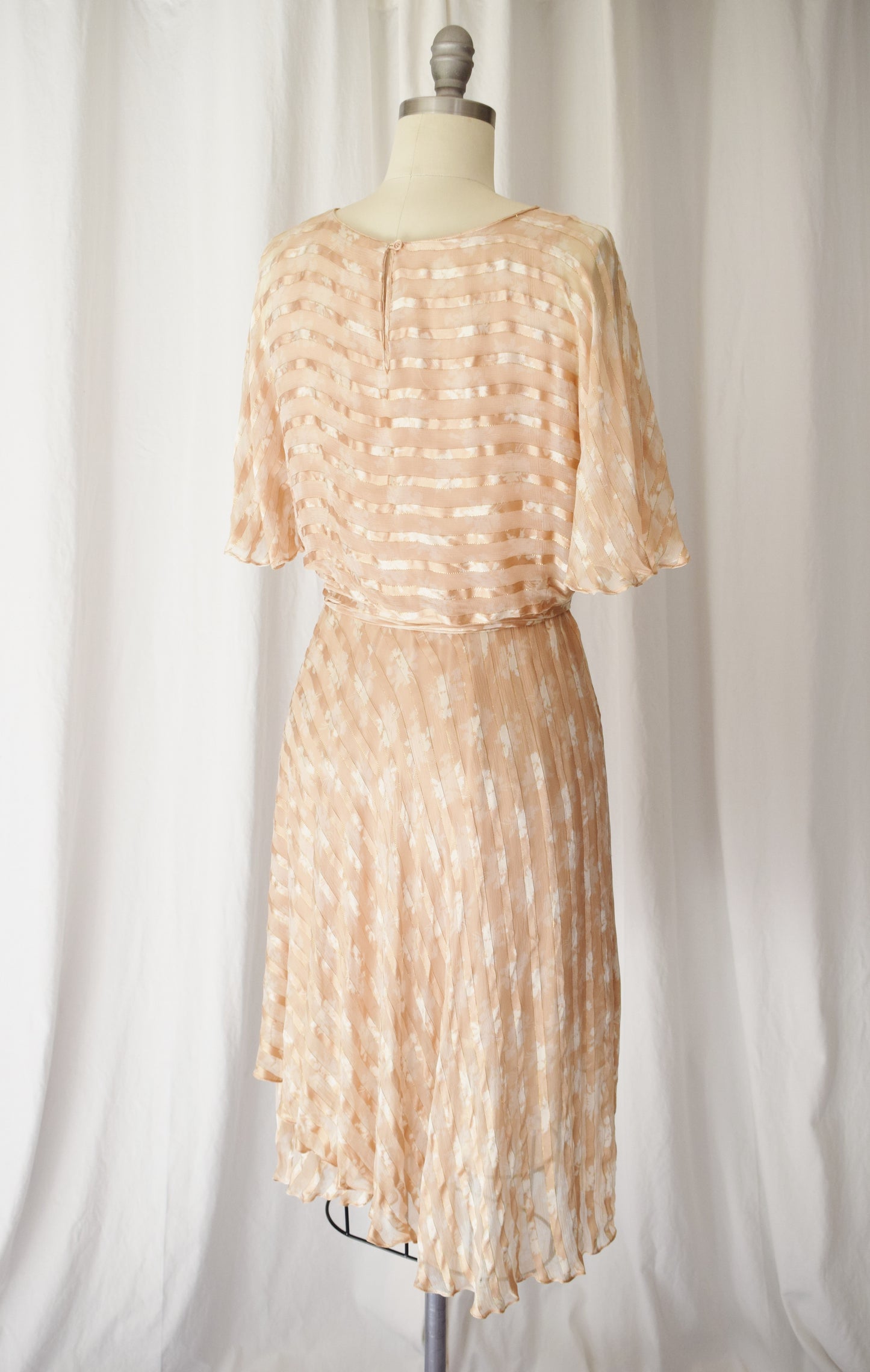 Vintage Blush Silk Dress | M