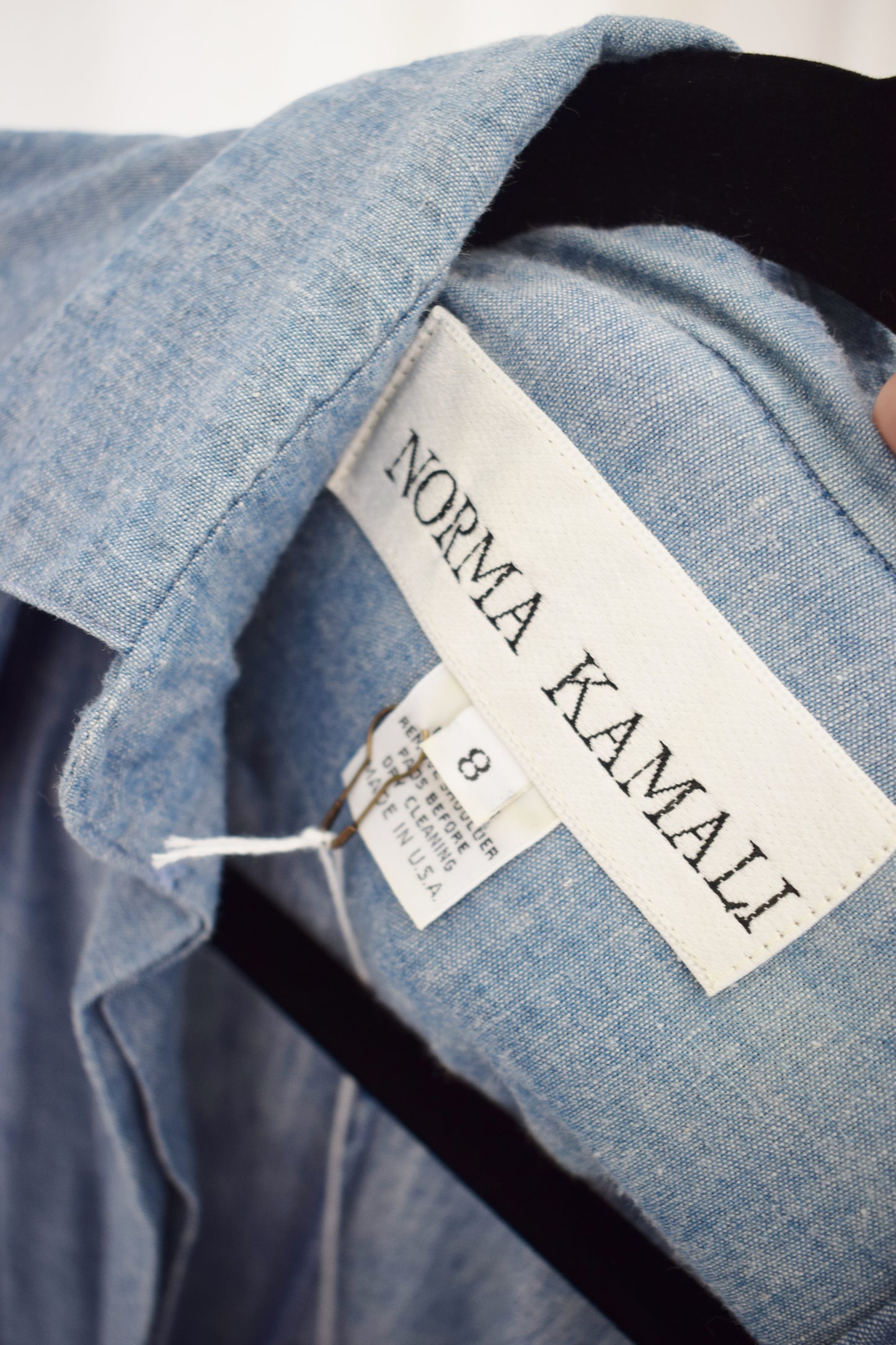 1990s Norma Kamali Chambray Dress | S/M