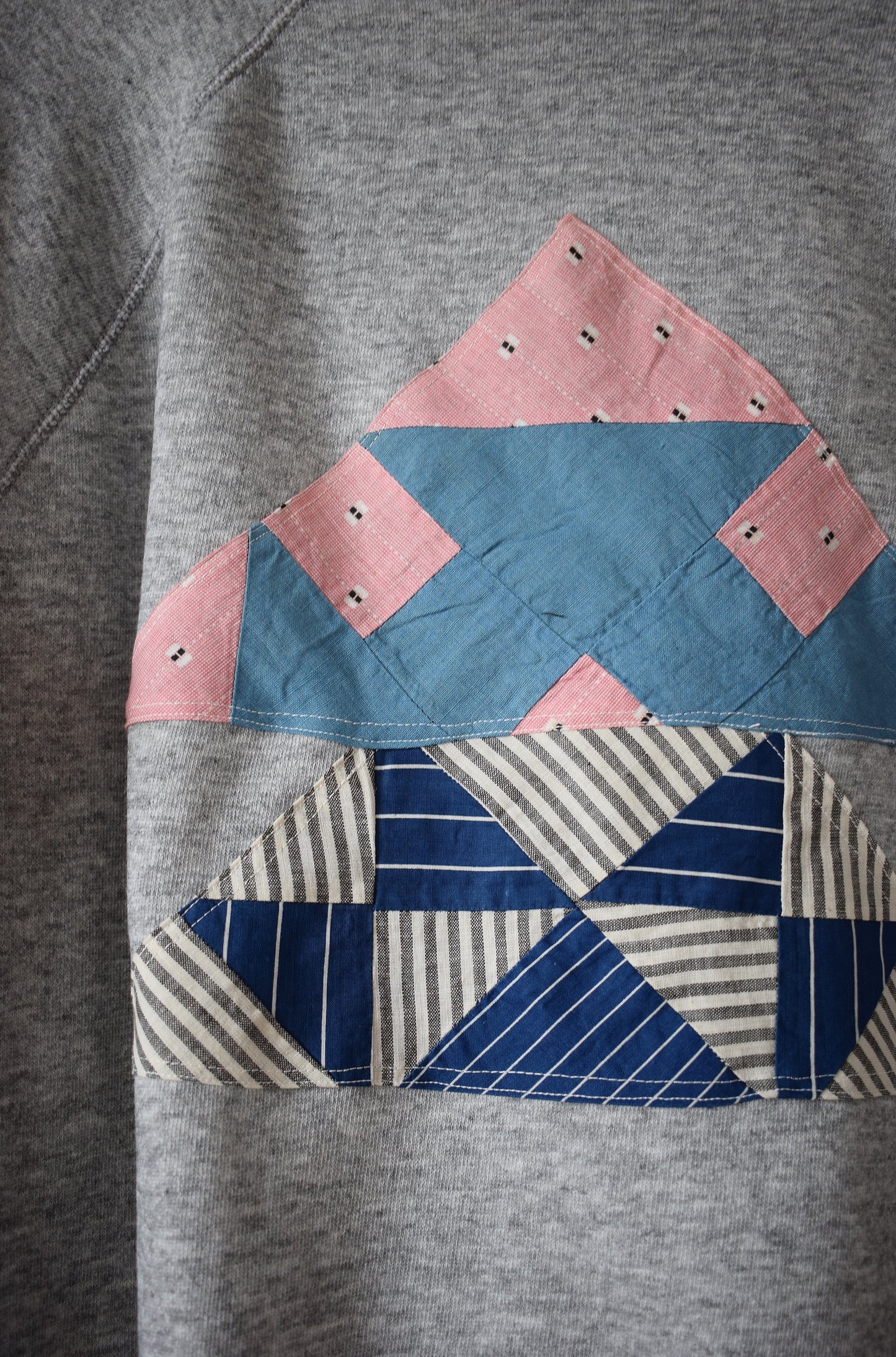 Vintage Raglan with Quilt Square Patch | L/XL