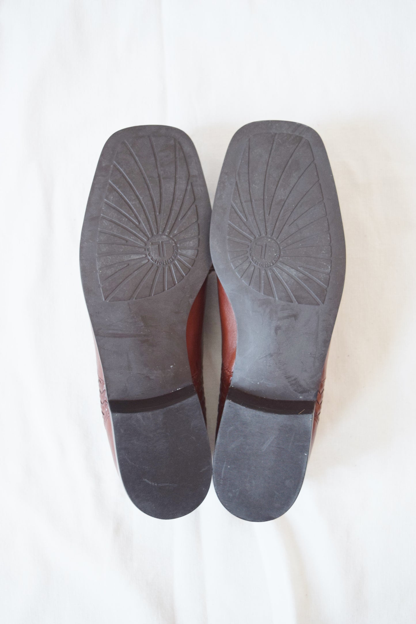 Woven Leather Laced Loafers | US 8.5