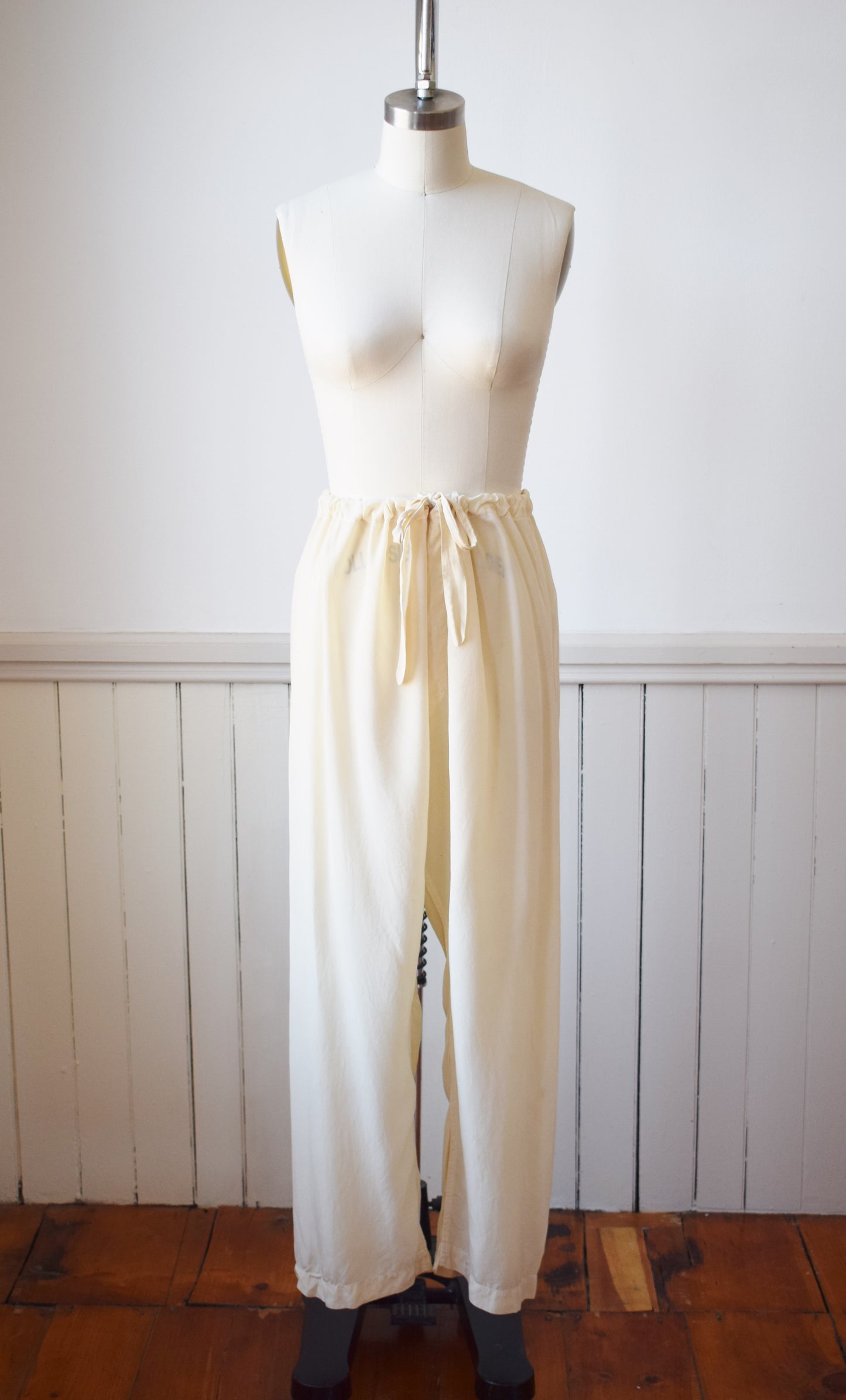 1940s Silk Lounge Pants | M/L