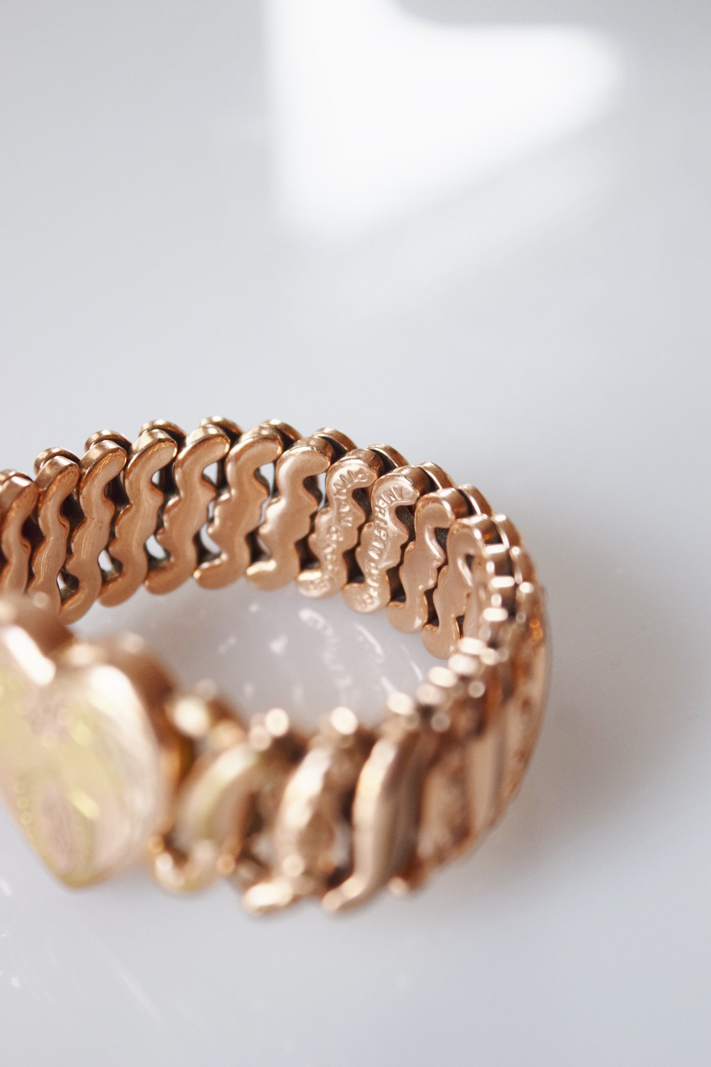 Antique Sweetheart Expansion Bracelet with Engraved Heart Charm | "B"