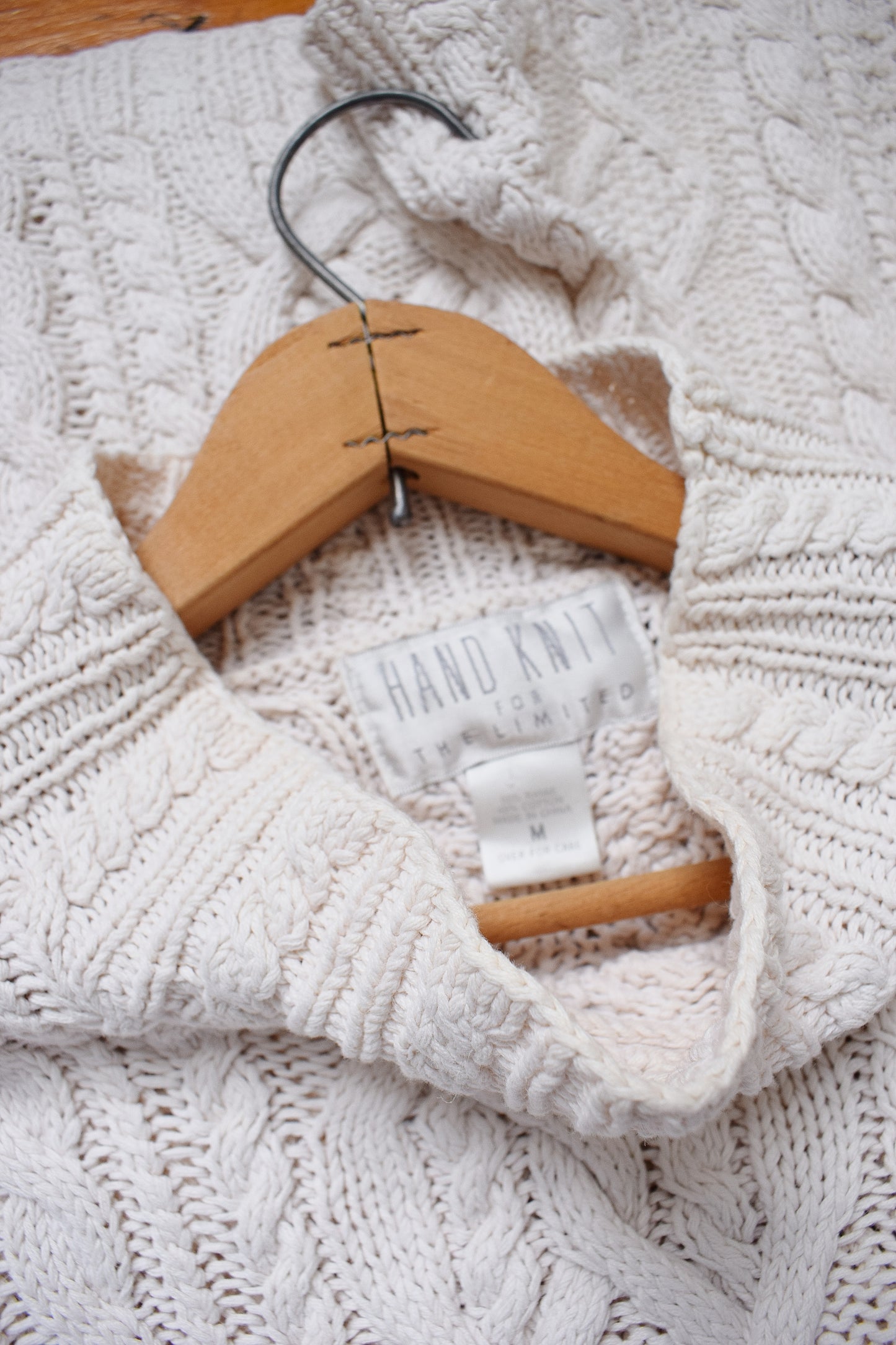 Vintage Cotton Cableknit Beach Pullover | XL