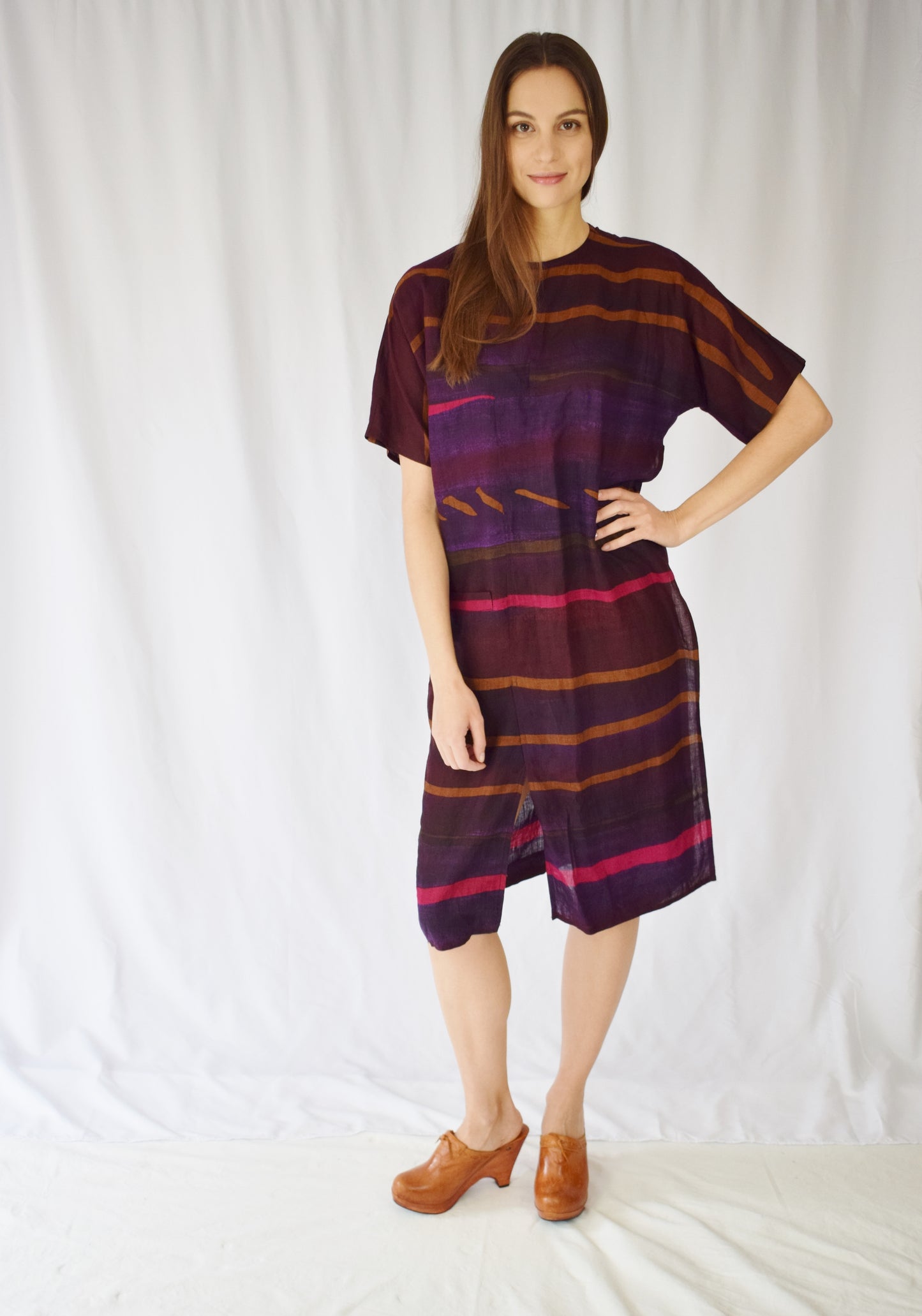 1980s Linen Ferragamo Shift Dress | S/M