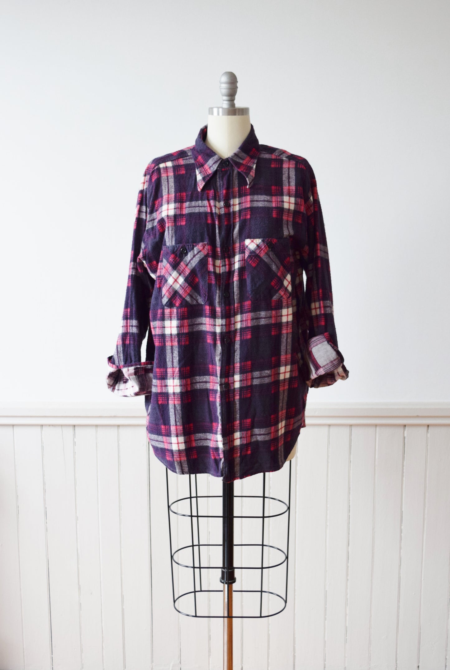 1960s/70s Super Soft Plaid Flannel | M-L