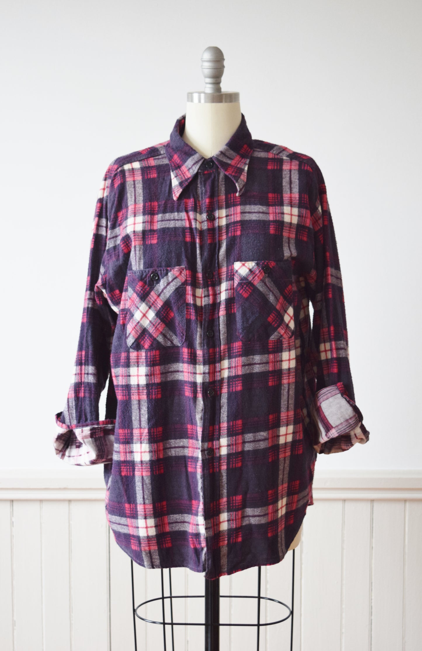 1960s/70s Super Soft Plaid Flannel | M-L