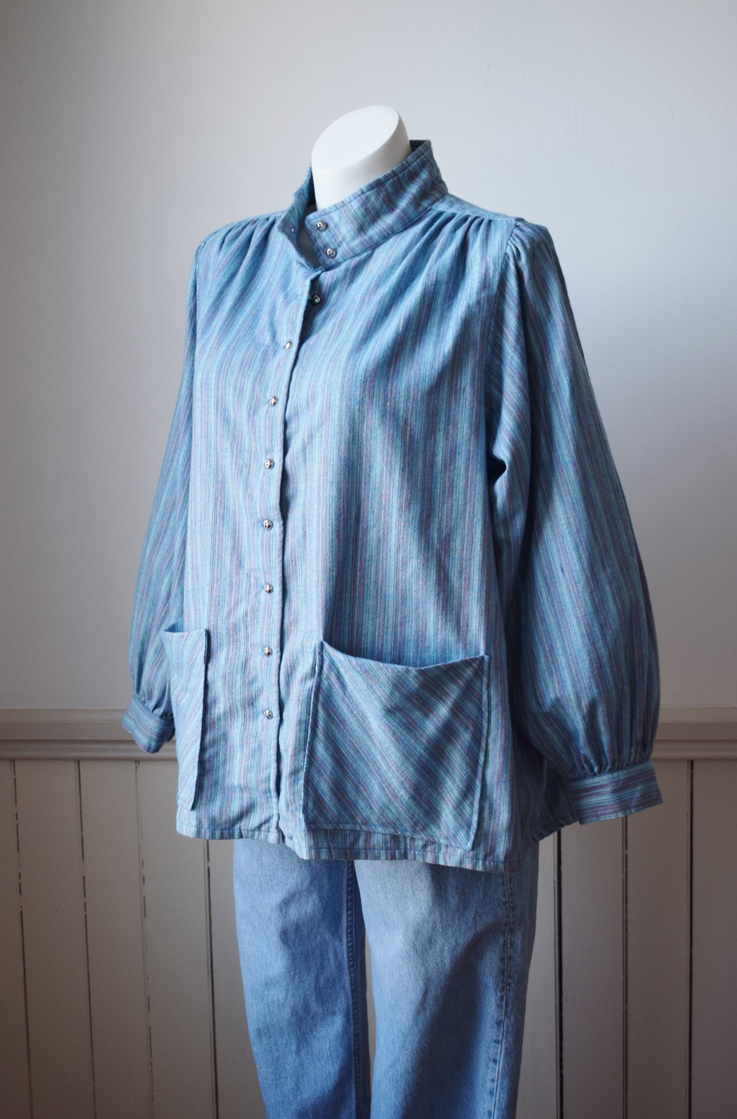 Vintage 1940s-Style Flannel Chore Jacket | XL