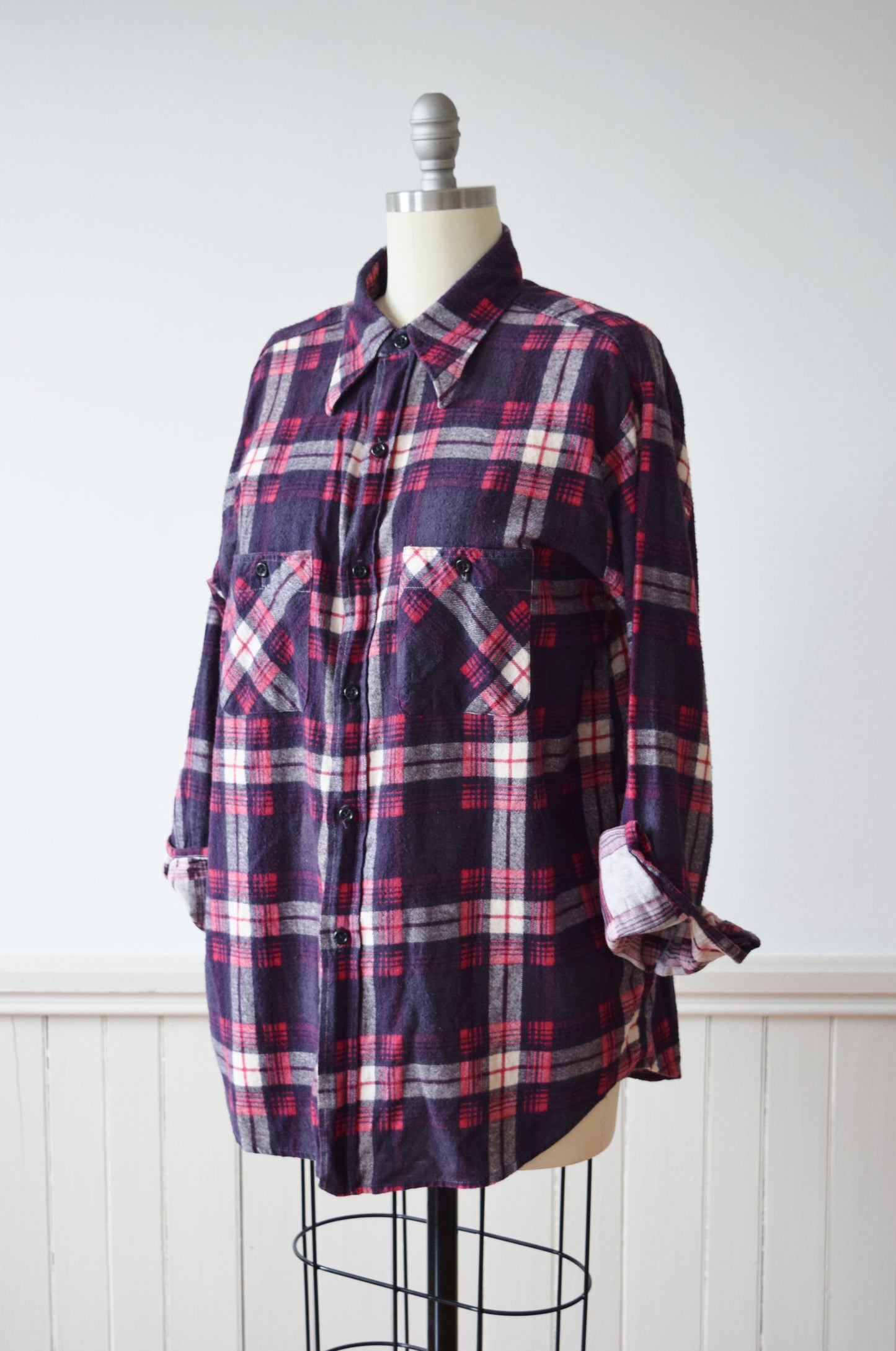 1960s/70s Super Soft Plaid Flannel | M-L