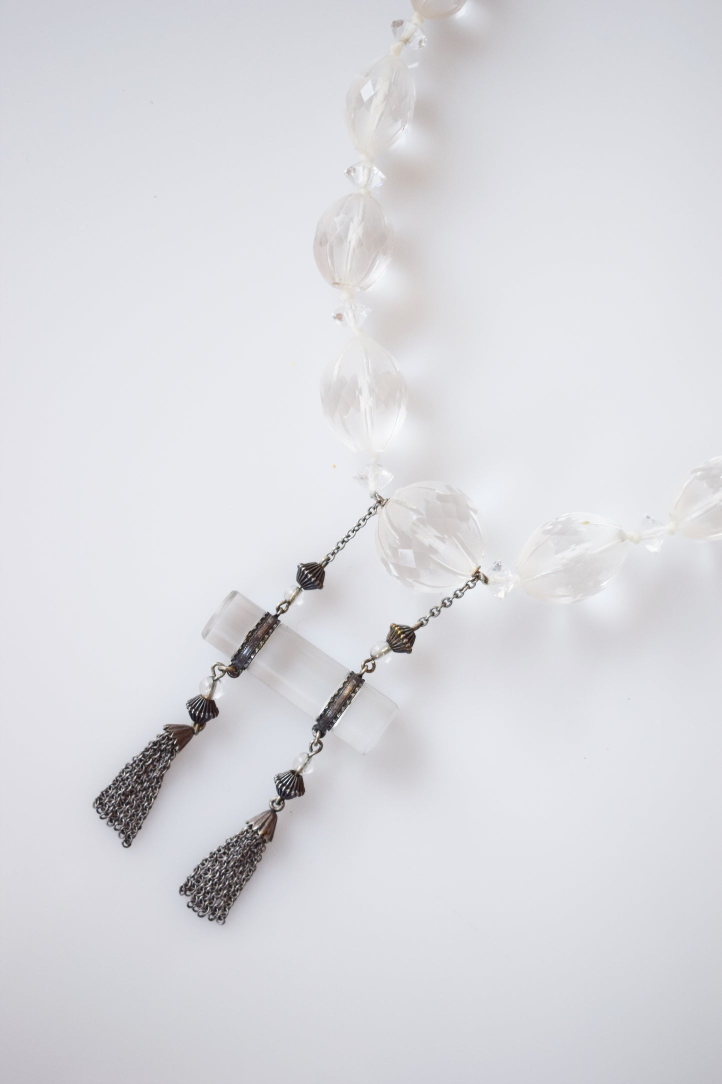 1920s/30s Clear Czech Glass Bead Necklace