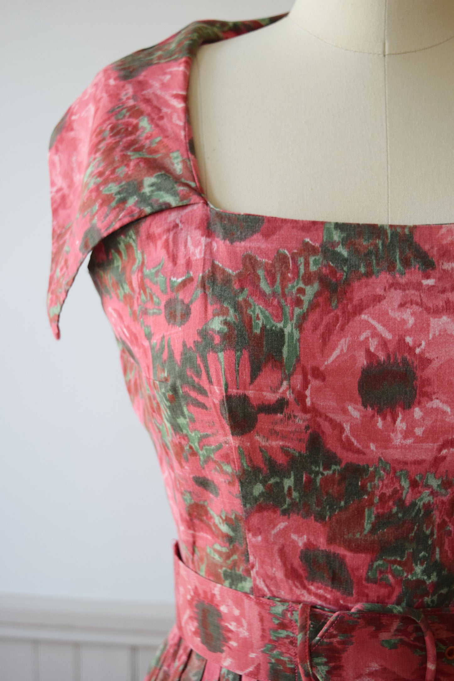 1950s Poppy Print Dress | M