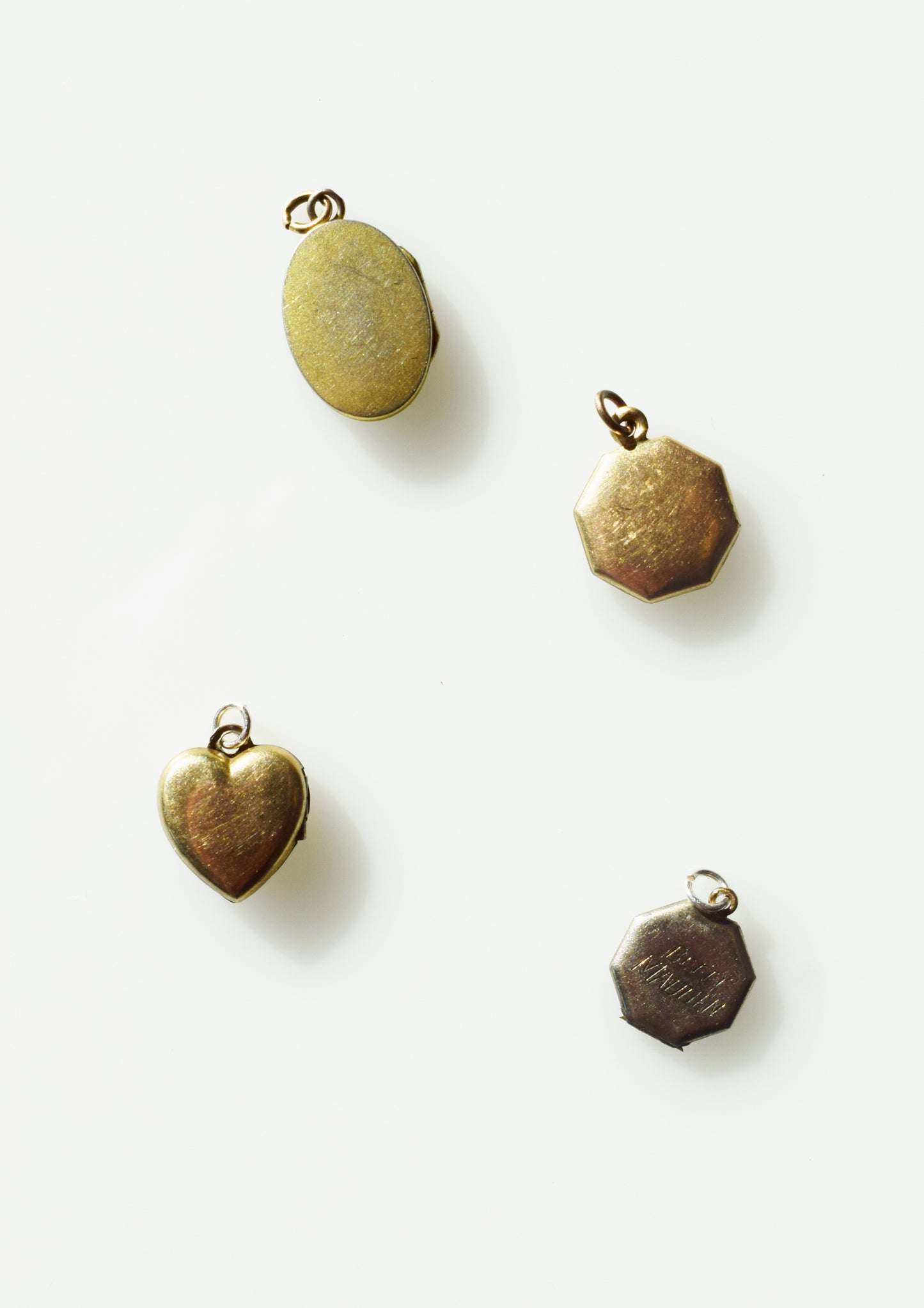 4 Tiny Antique Lockets - U Pick!
