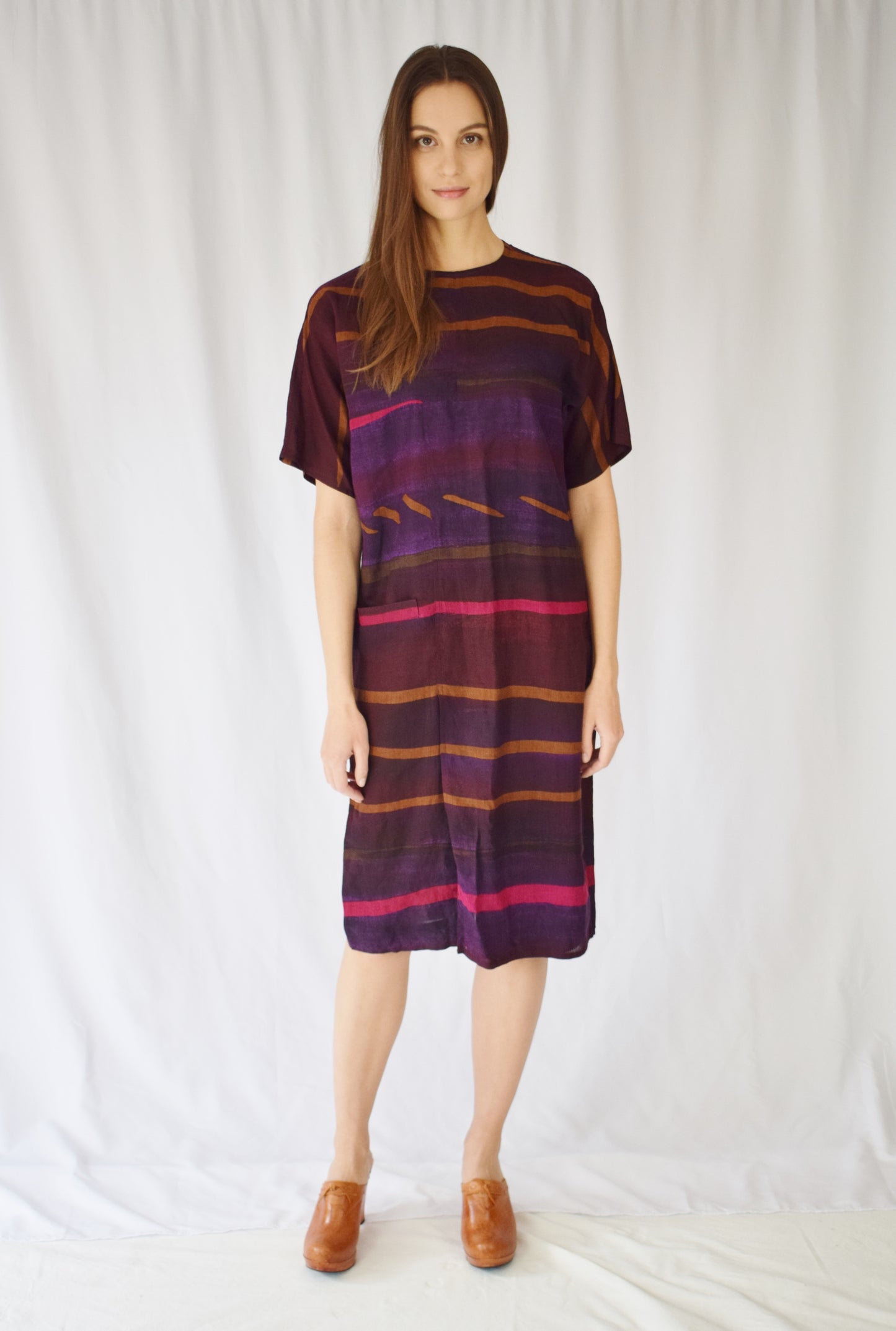 1980s Linen Ferragamo Shift Dress | S/M