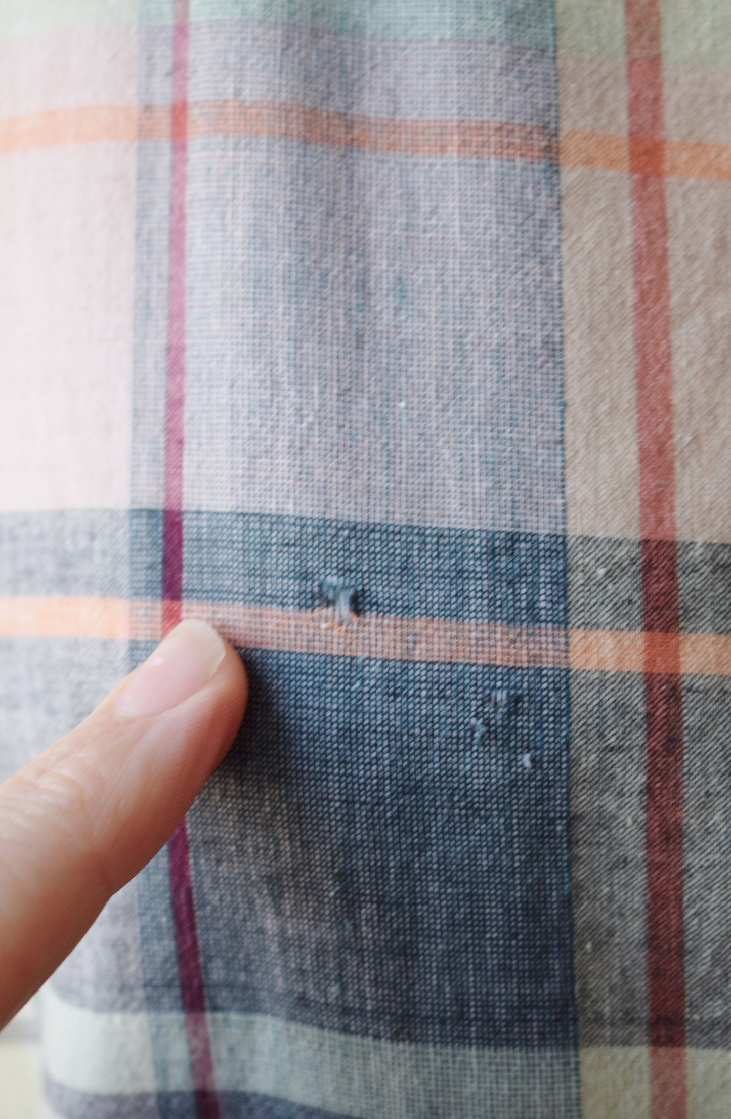 Vintage Madras Plaid Tunic Top by Norma Kamali | S