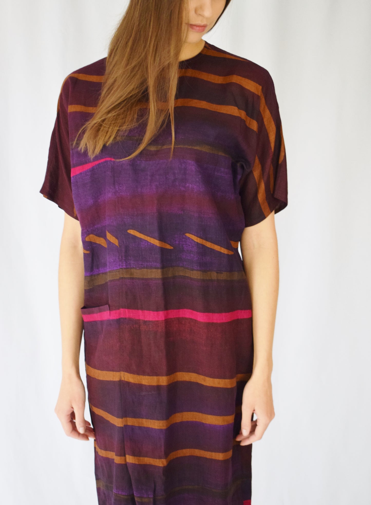 1980s Linen Ferragamo Shift Dress | S/M