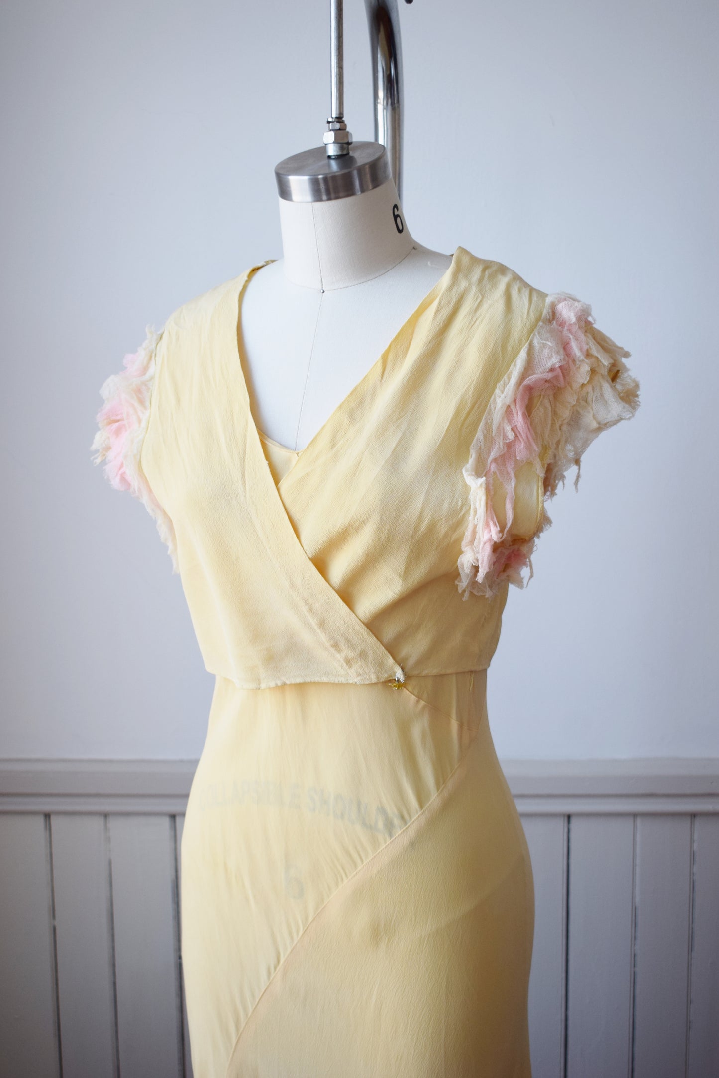 1930s Yellow Rayon Gown with Bolero | S | wounded bird