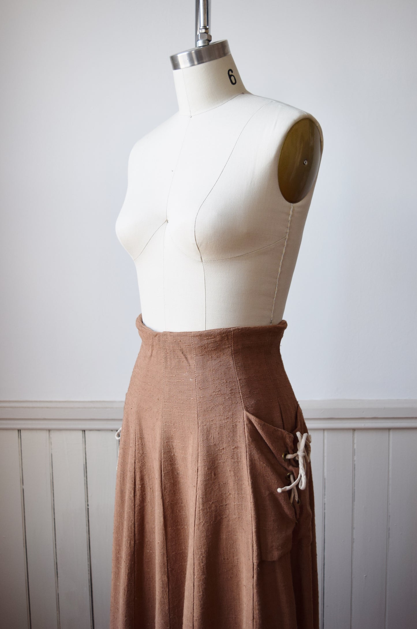 1940s Laced-Pockets Skirt | S