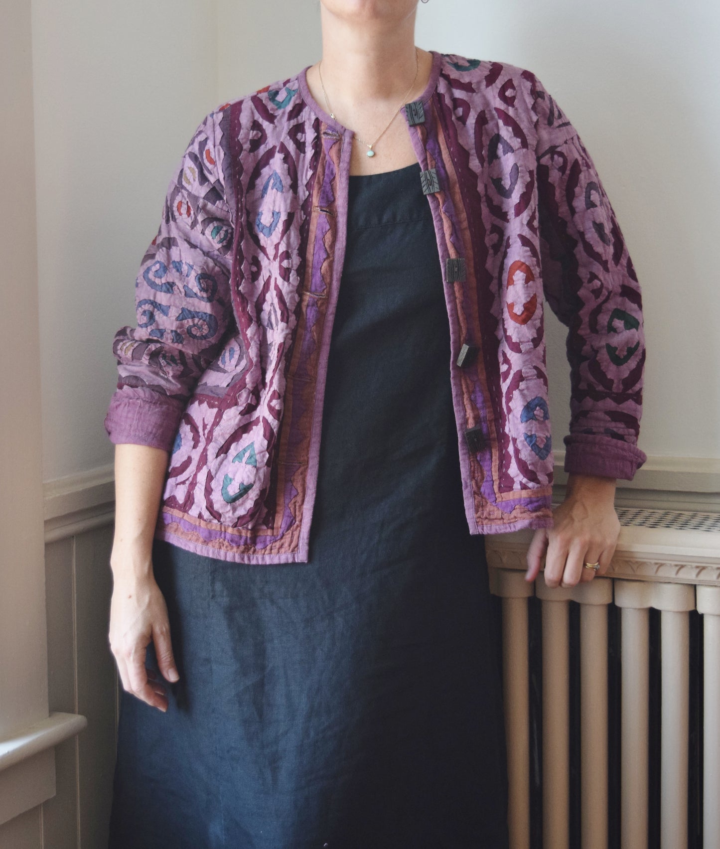 Vintage Mola-Style Quilted Jacket | M