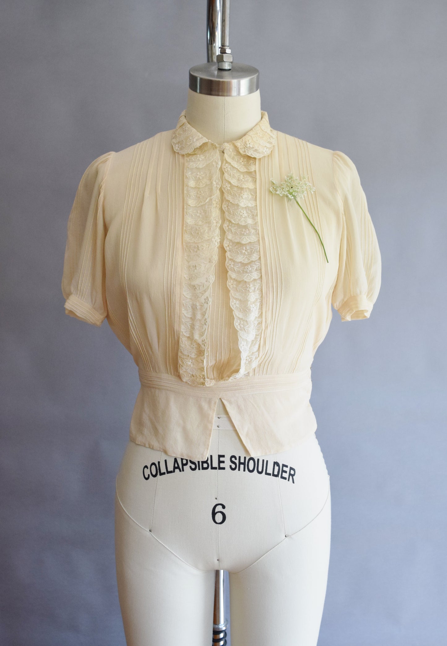 1930s Silk Crepe Blouse