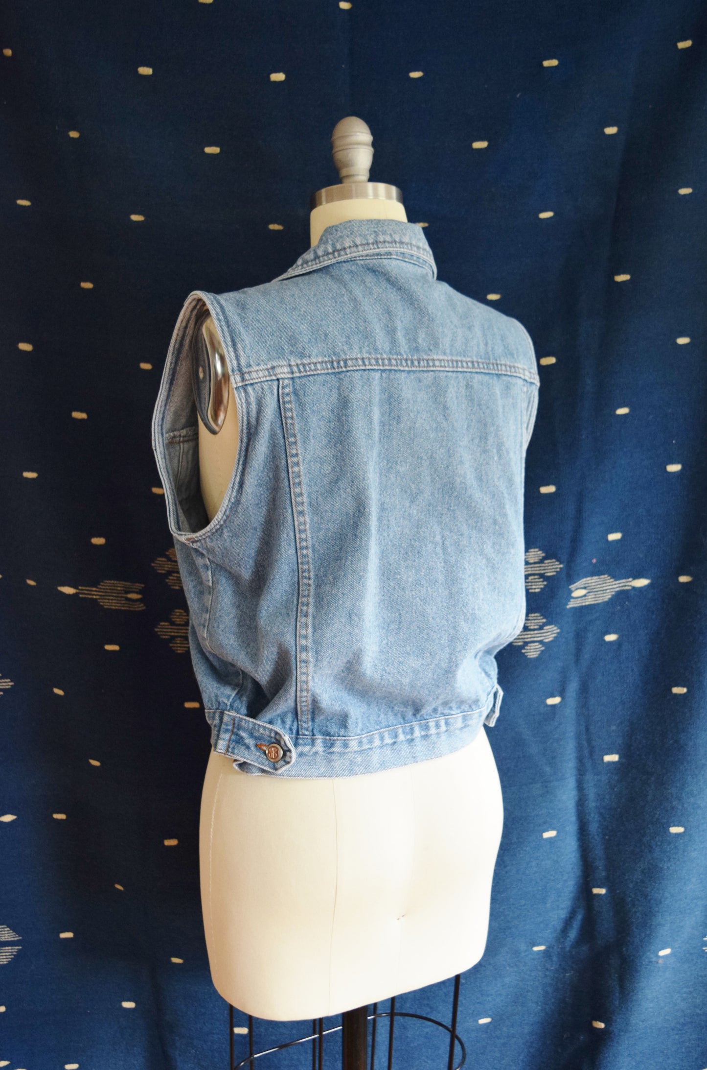 1980s Denim Vest by Bill Blass