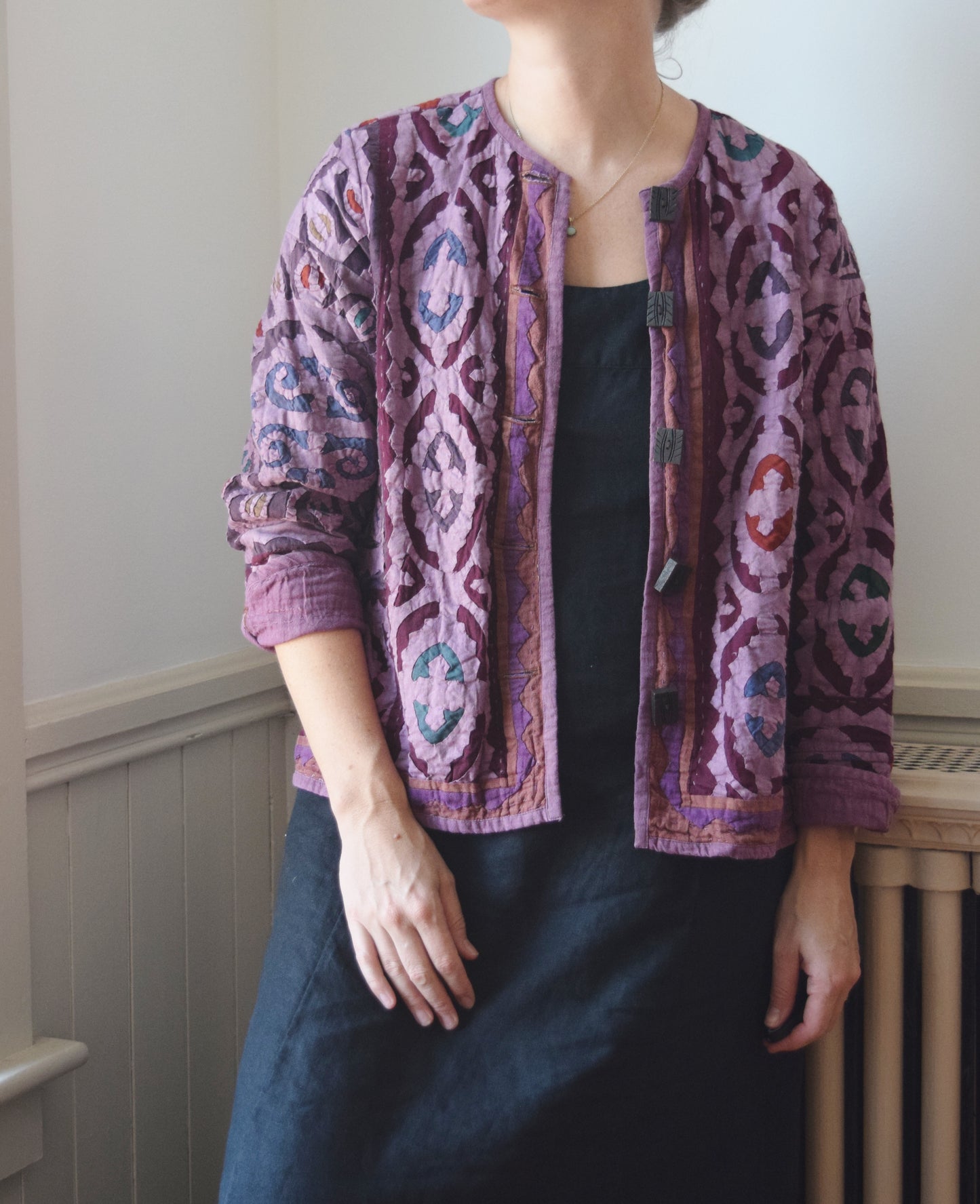 Vintage Mola-Style Quilted Jacket | M