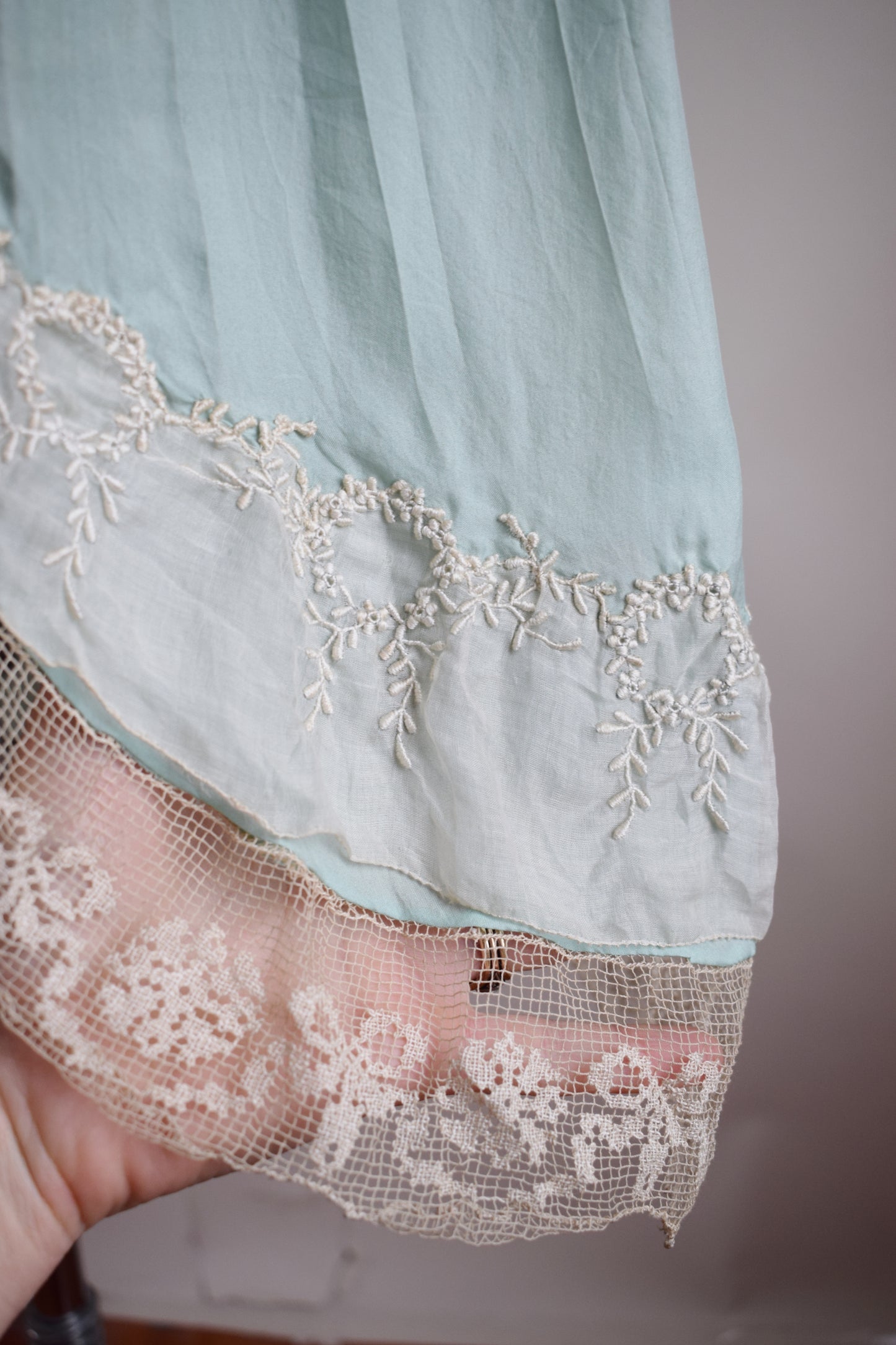 1920s Silk and Lace Robe | Topper | OS