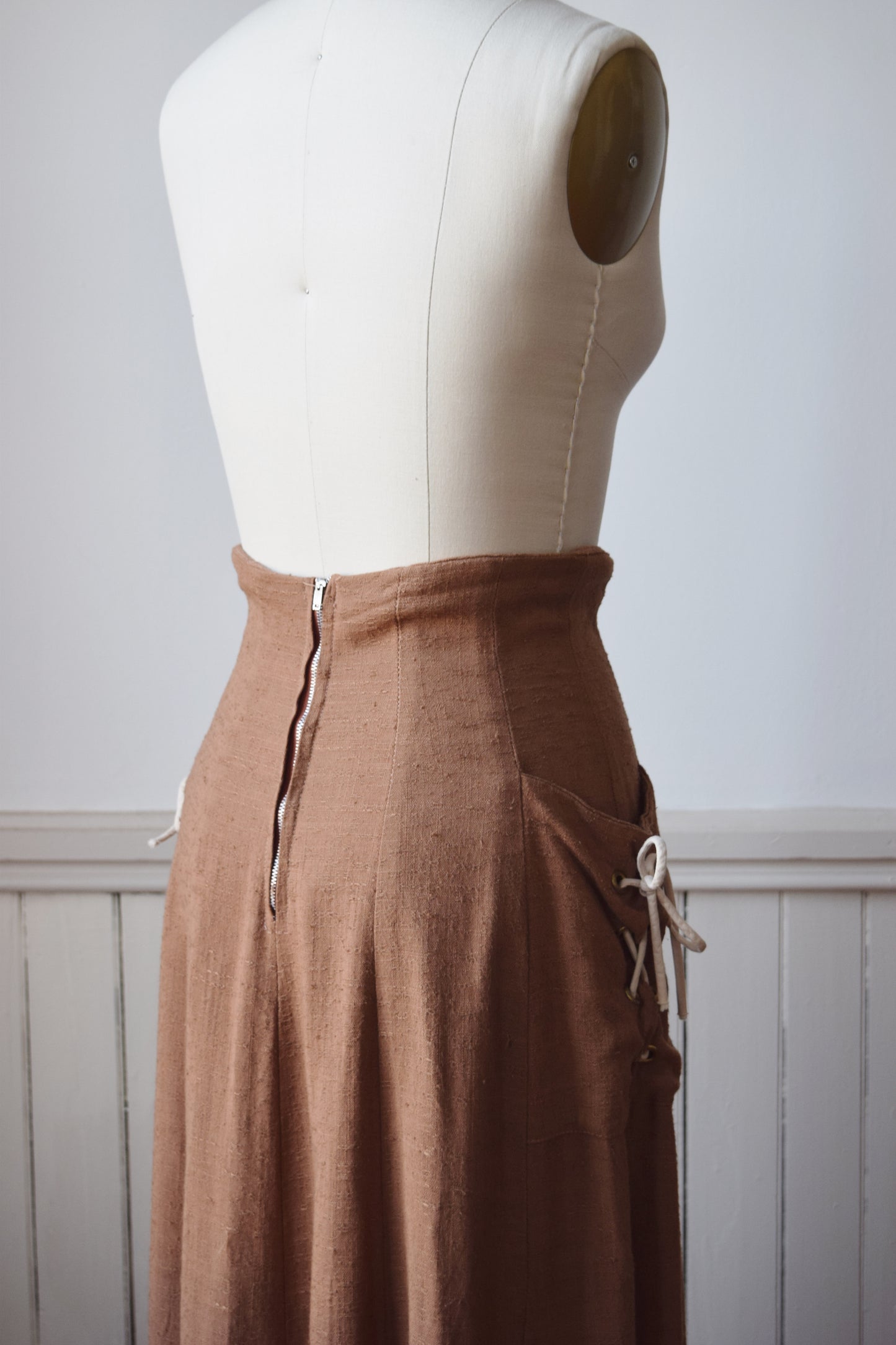 1940s Laced-Pockets Skirt | S