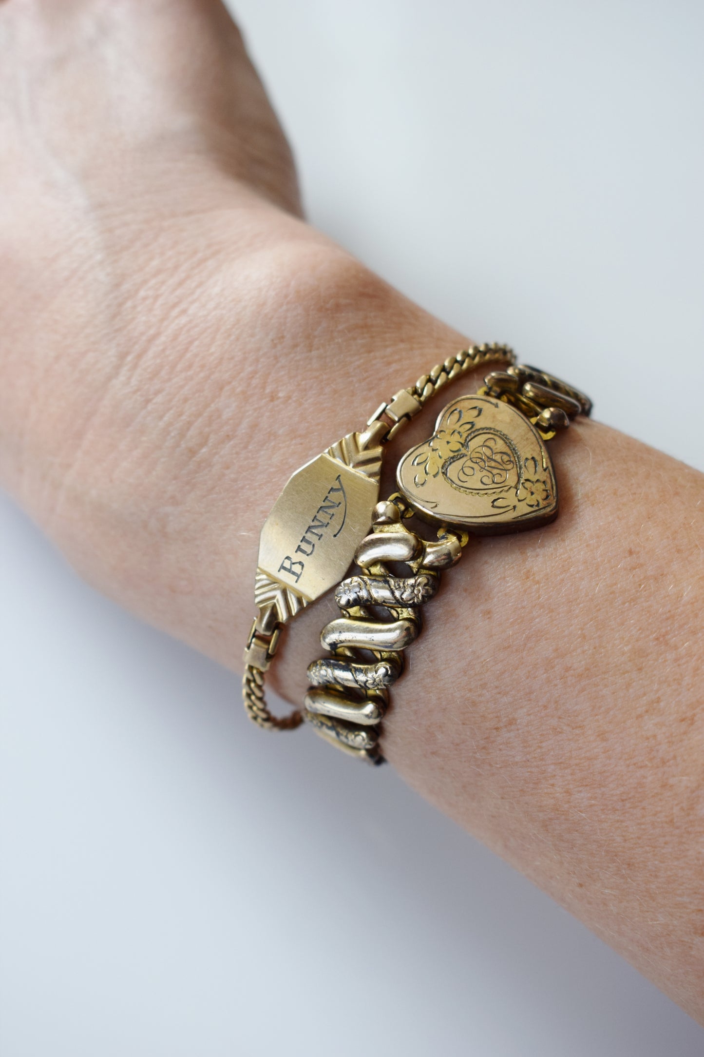 Vintage "Bunny"/"Buddy" Gold Name Tag Bracelet