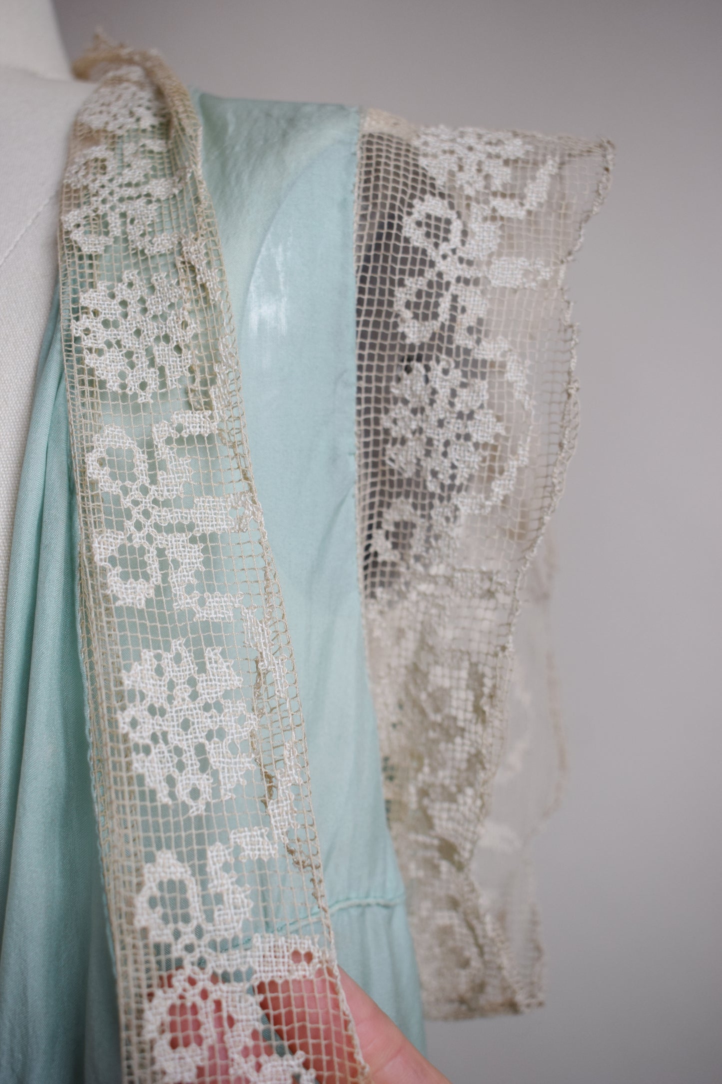 1920s Silk and Lace Robe | Topper | OS