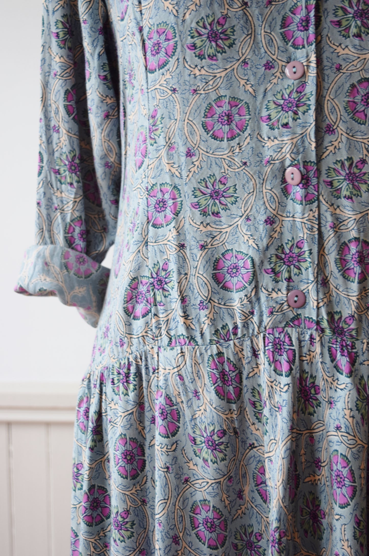 Adini Dropped Waist Dress | 1980s | S-M