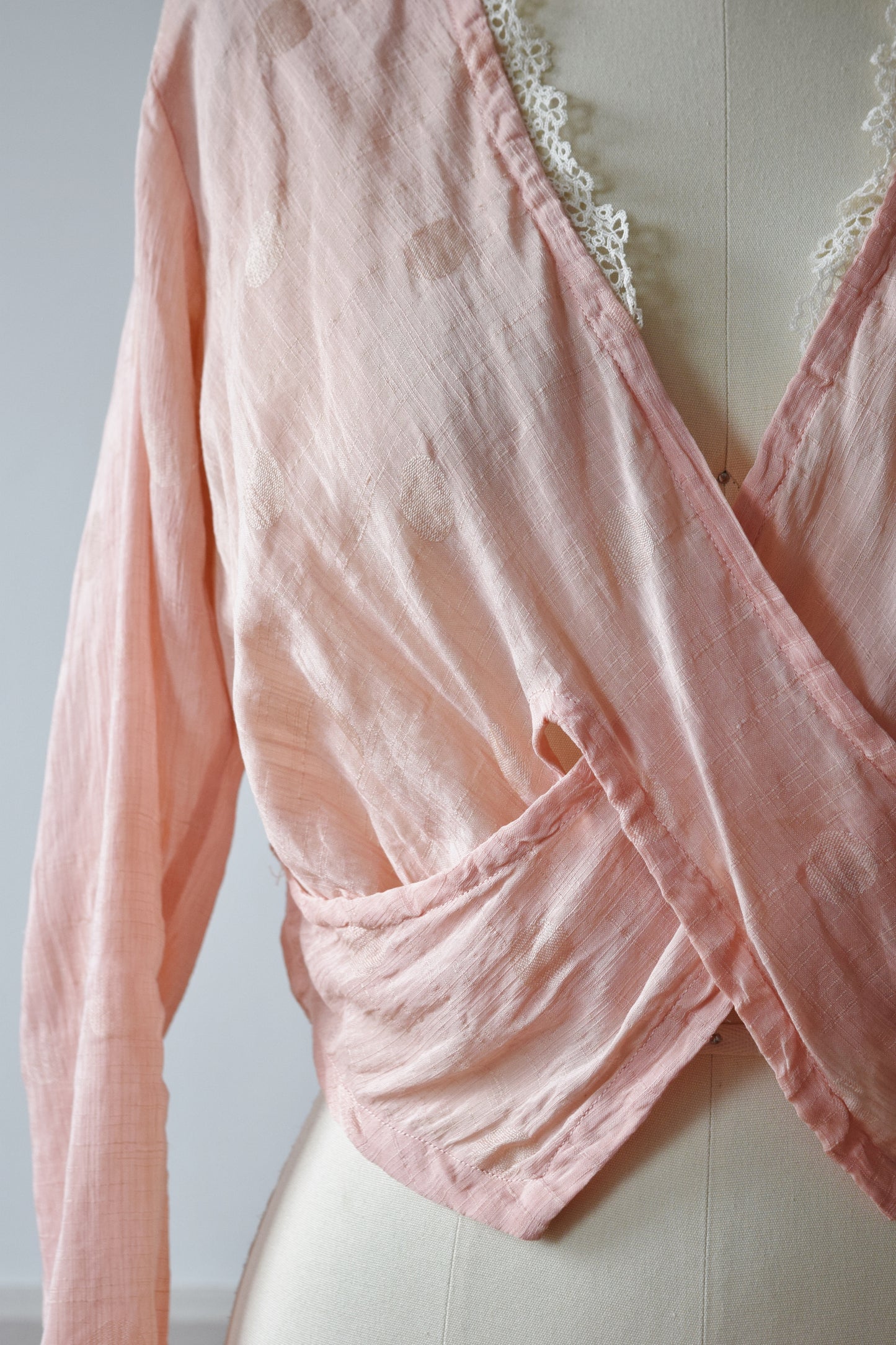 Edwardian Wrap Blouse | 1910s | S/M