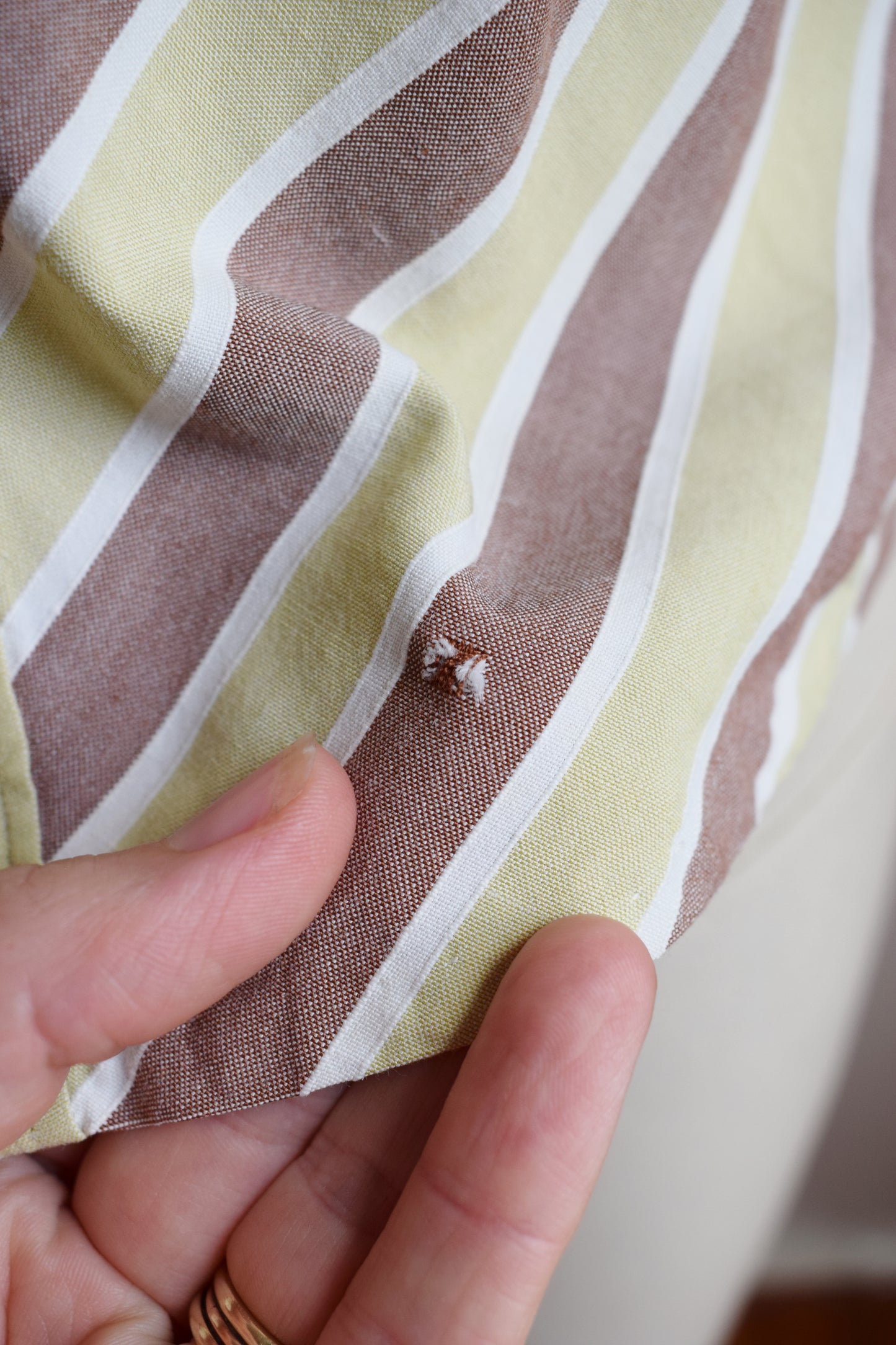 1940s Chevron Stripe Blouse | XS/S