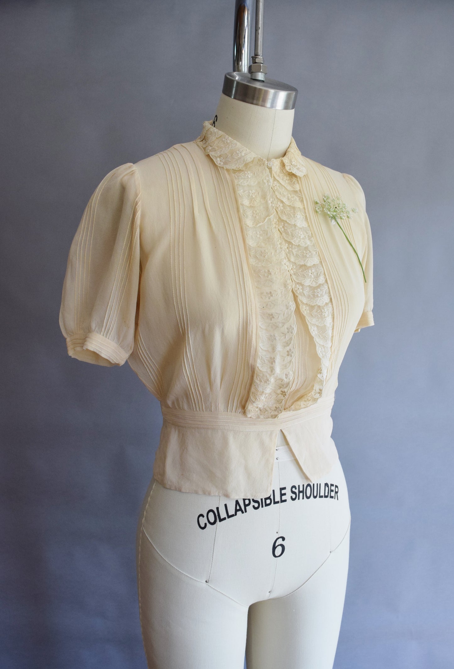 1930s Silk Crepe Blouse