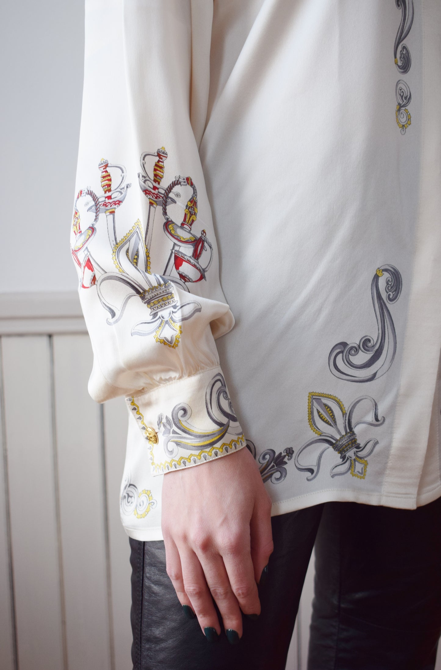 Vintage Escada Silk Musketeers Blouse | M