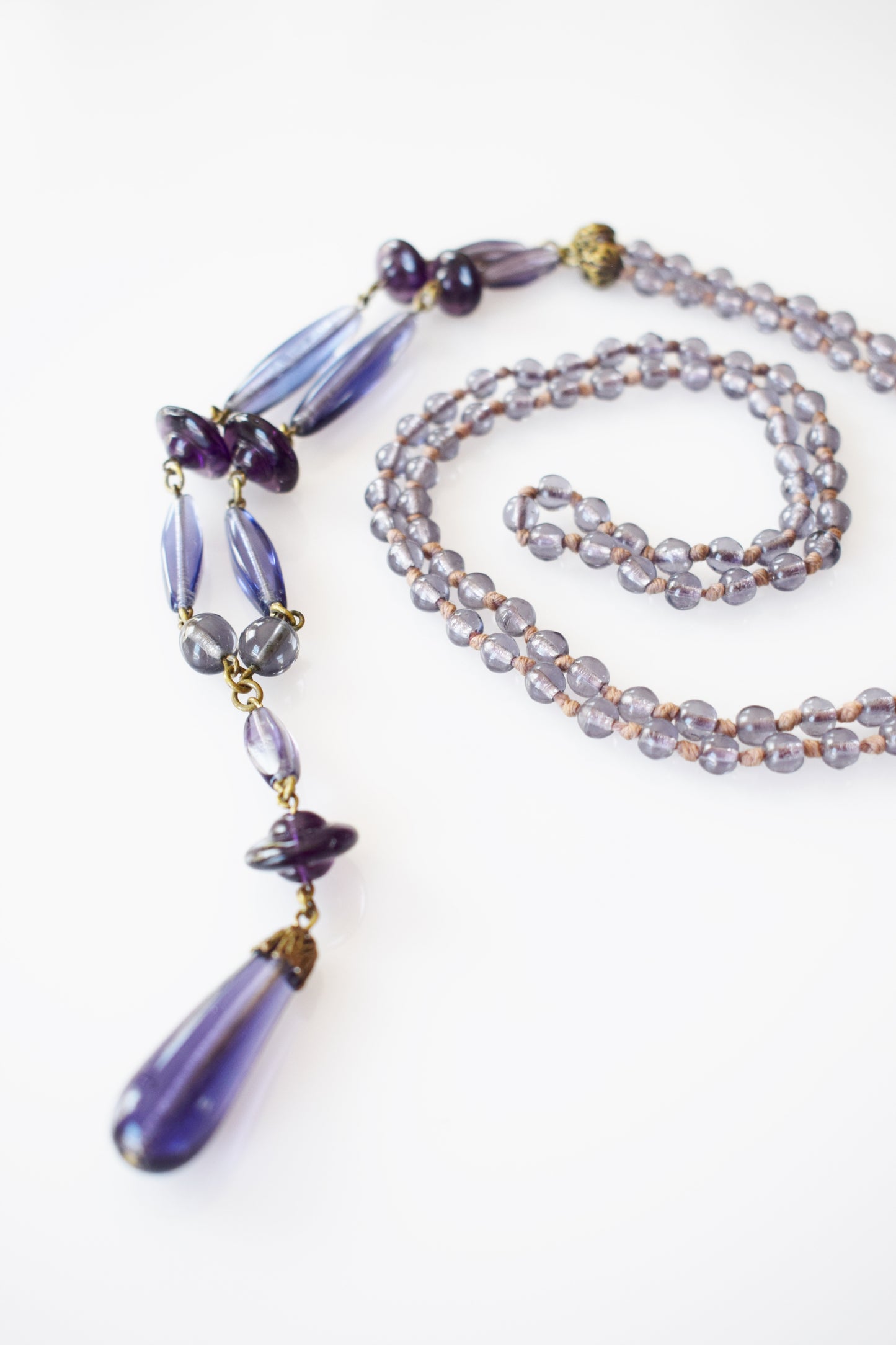 1920s/30s Deco Beaded Lariat Necklace