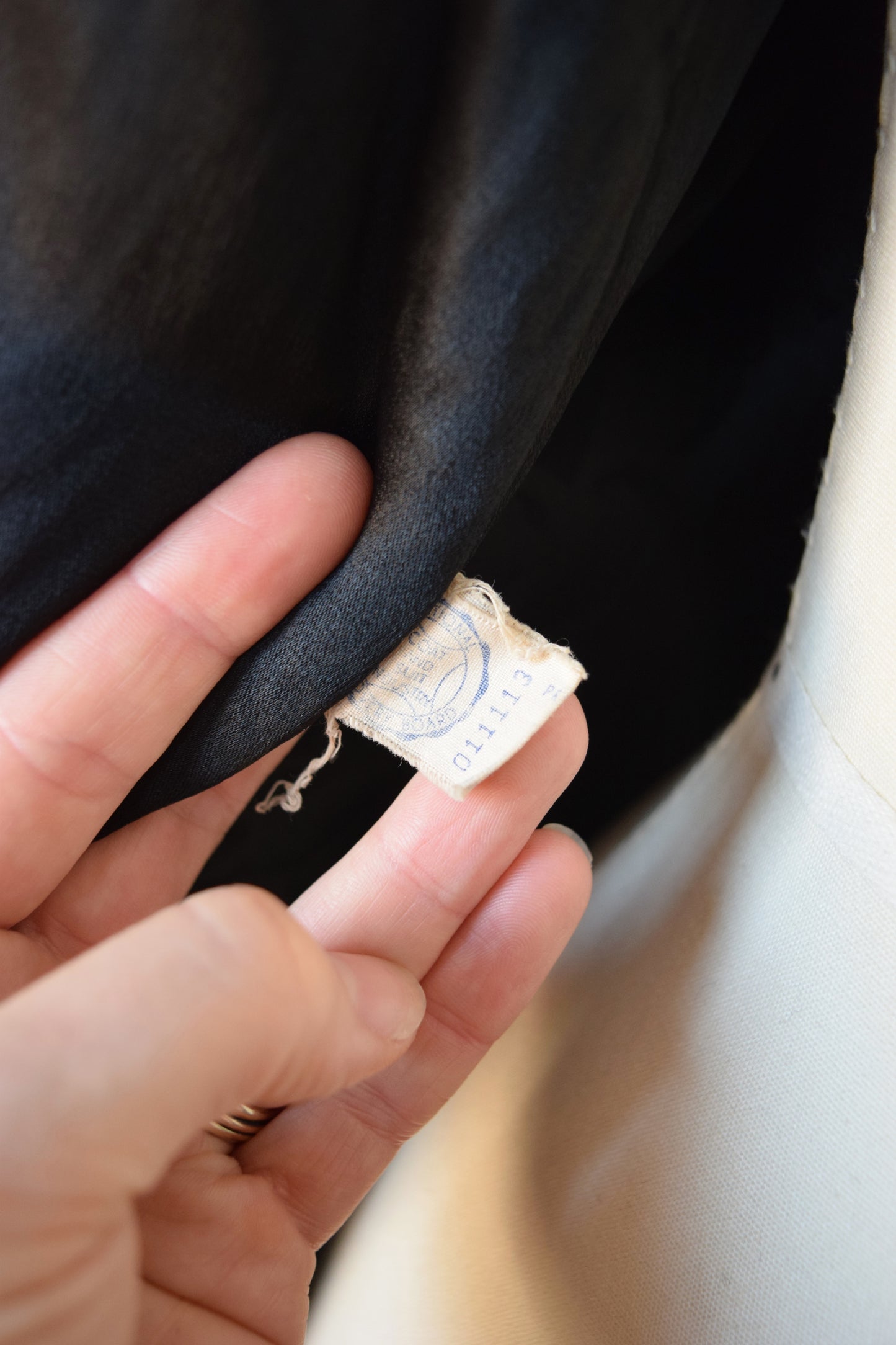 1940s Black Wool Swing Coat | S/M