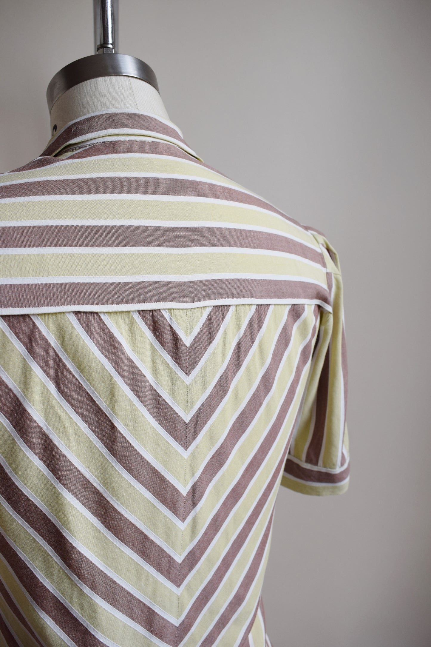 1940s Chevron Stripe Blouse | XS/S
